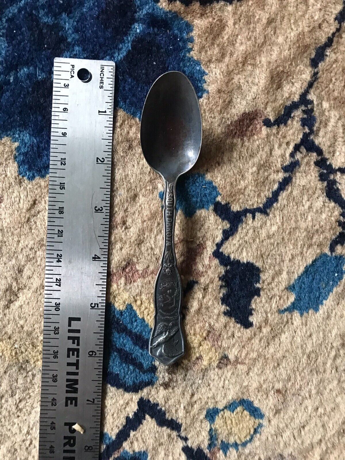 Vintage Antique SOUTH DAKOTA Collectible Silver Plated Spoon 1811 Rogers A1 6