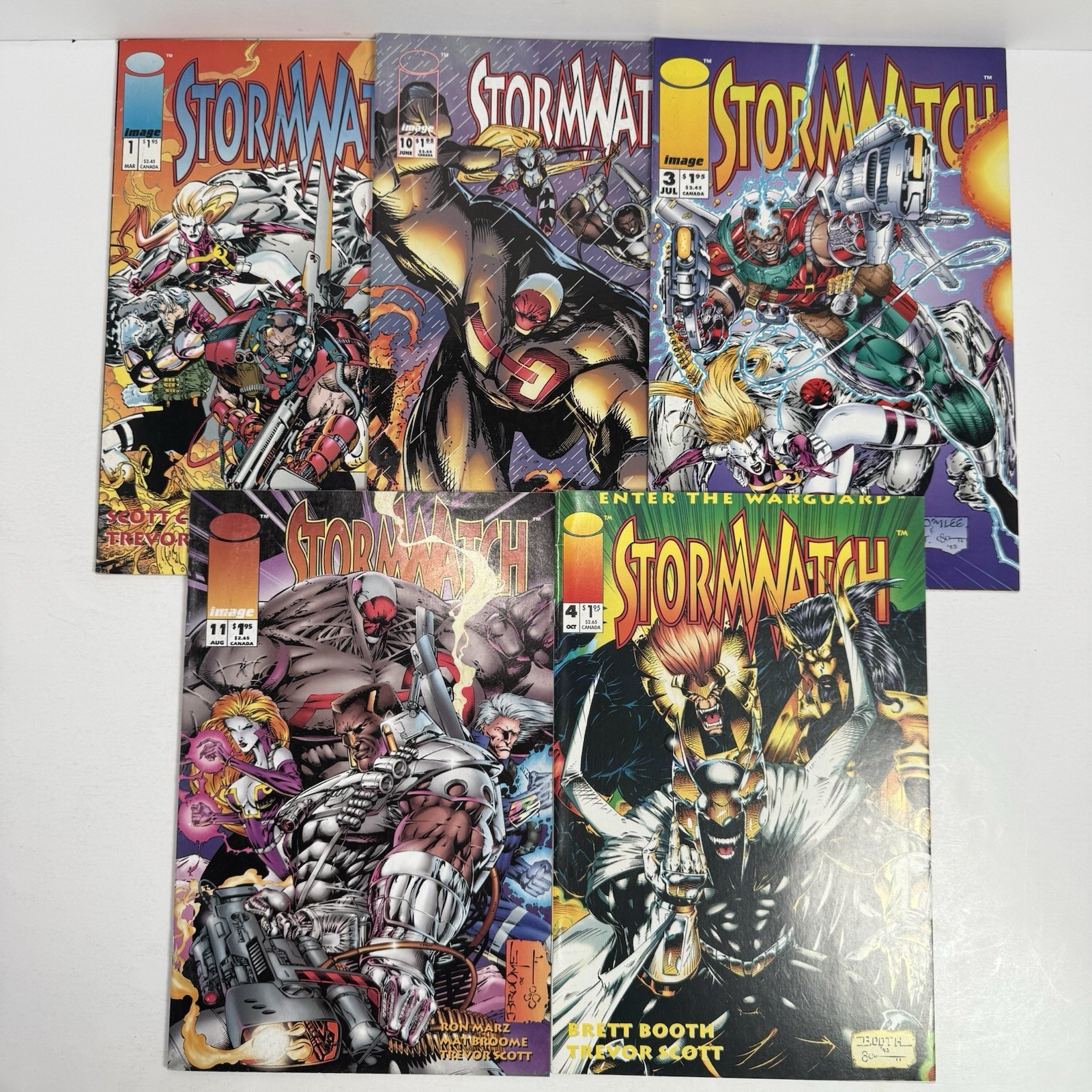StormWatch Comic Lot of 5 #1 #3 #4 #10 #11 Image Comics 1993-94 Jim Lee Era