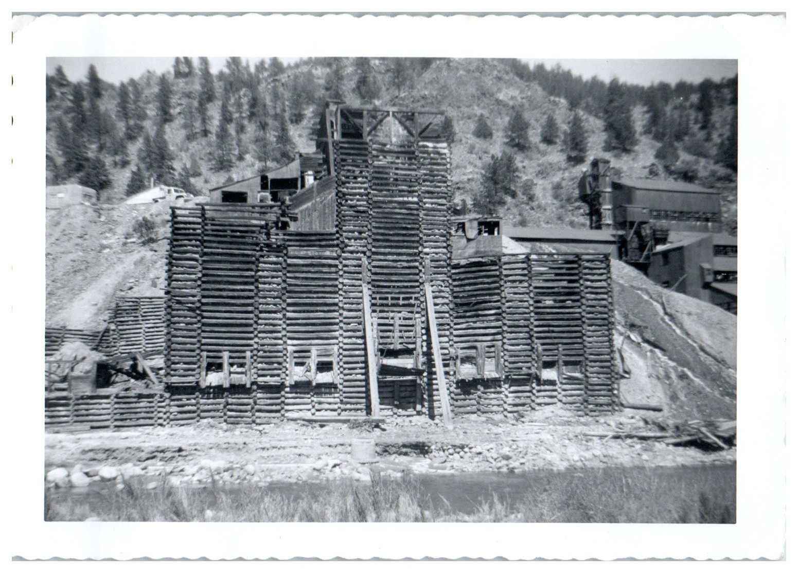 Vintage 1956 Photo Snapshot Alma Lincoln Gold Mine Mill Idaho Springs CO Radon