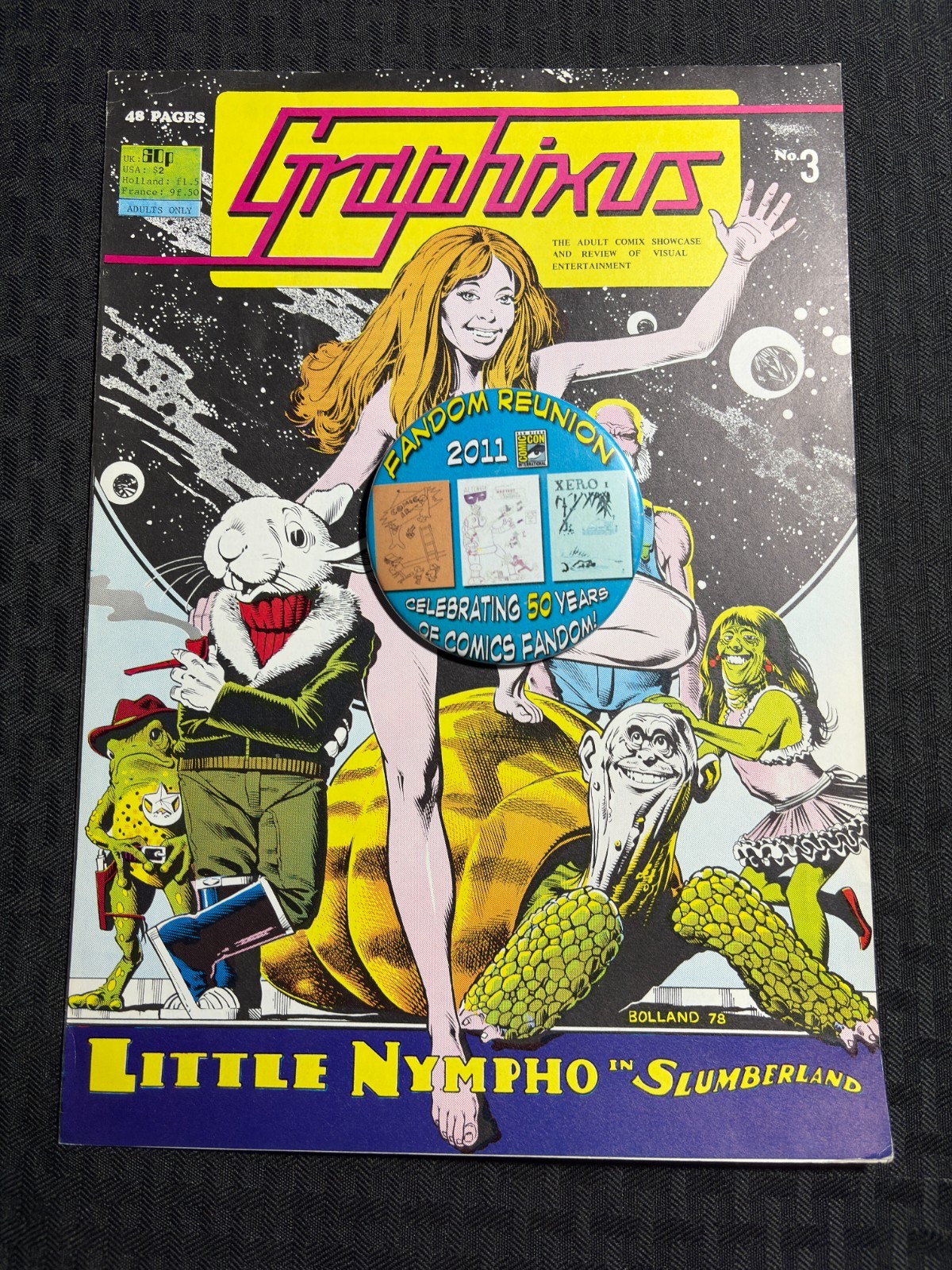 1978 GRAPHIXUS #3 VG/FN 5.0 Front & Back COVERS ONLY Brian Bolland