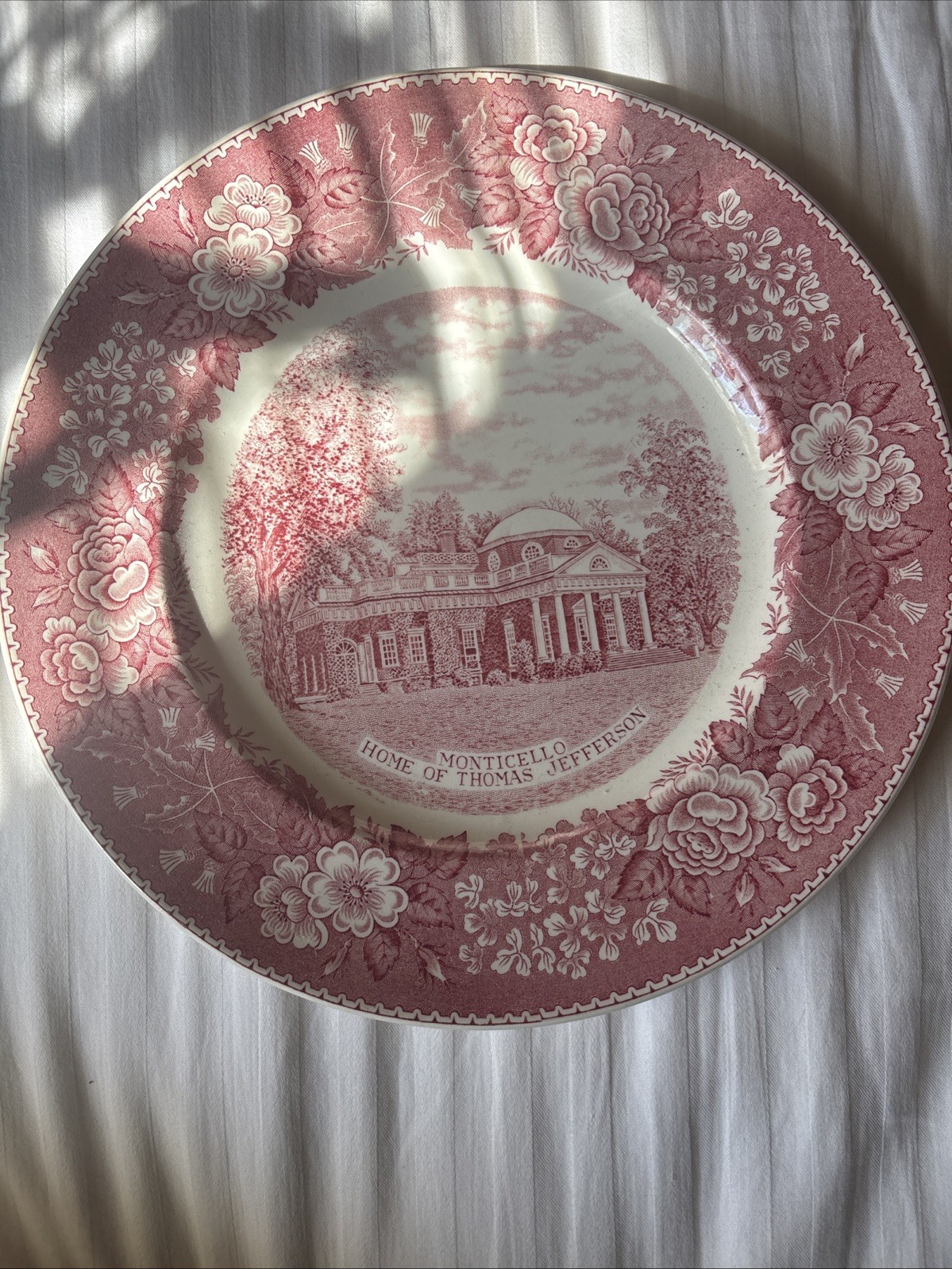 Vintage Monticello Home Of Thomas Jefferson Plate Vintage Monticello Home Of Thomas Jefferson Plate