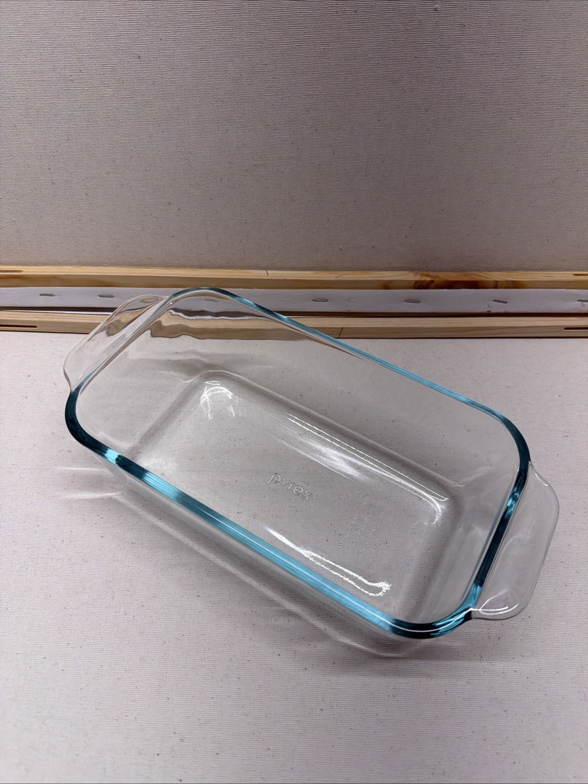 Vintage PYREX 213- 9x5x3 Loaf Pan Bread Meat Baking Dish Clear Glass USA Made