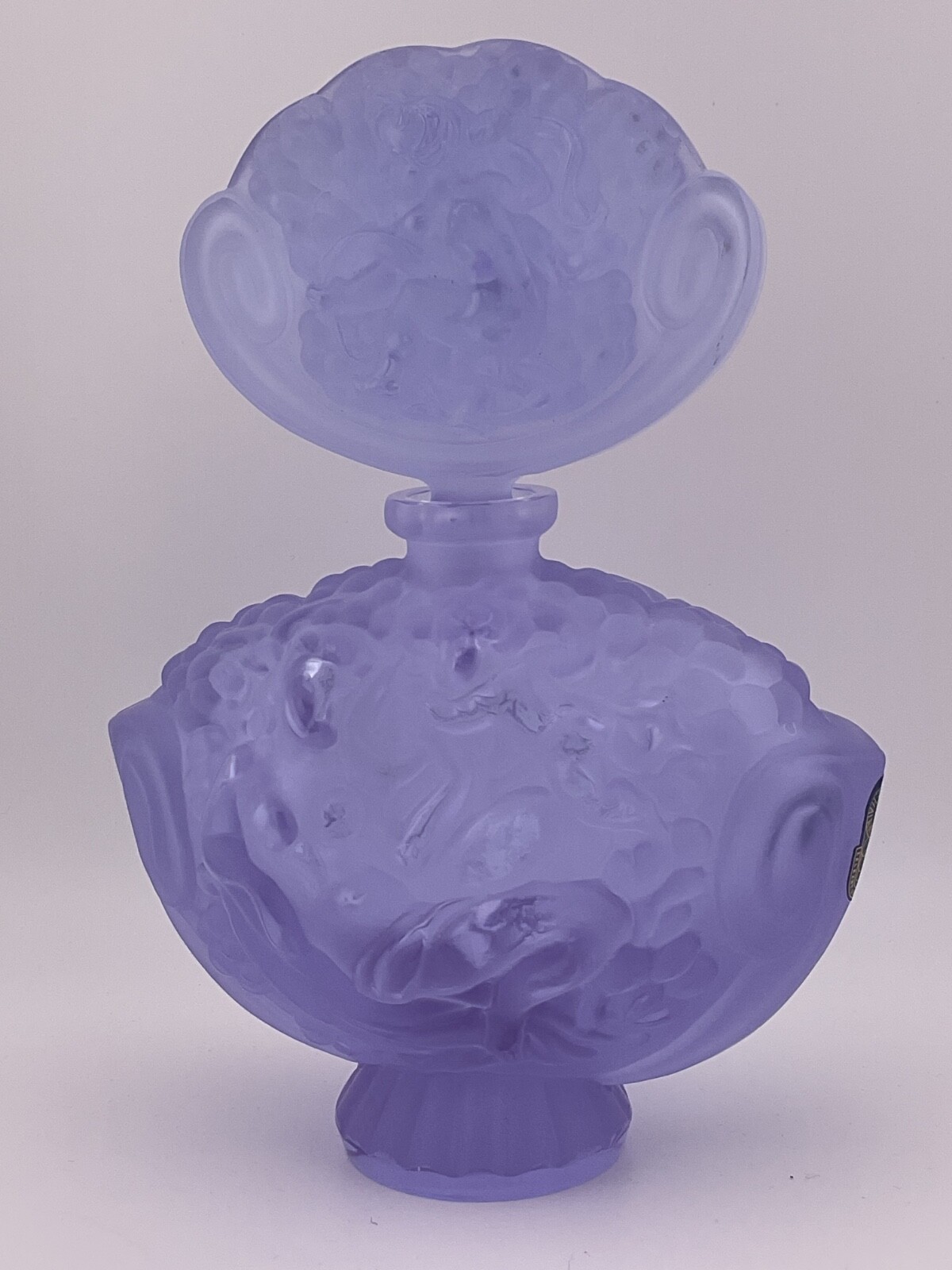 vintage Hoffmann Schlevogt Lalique alexandrite glass perfume  bottle 053274