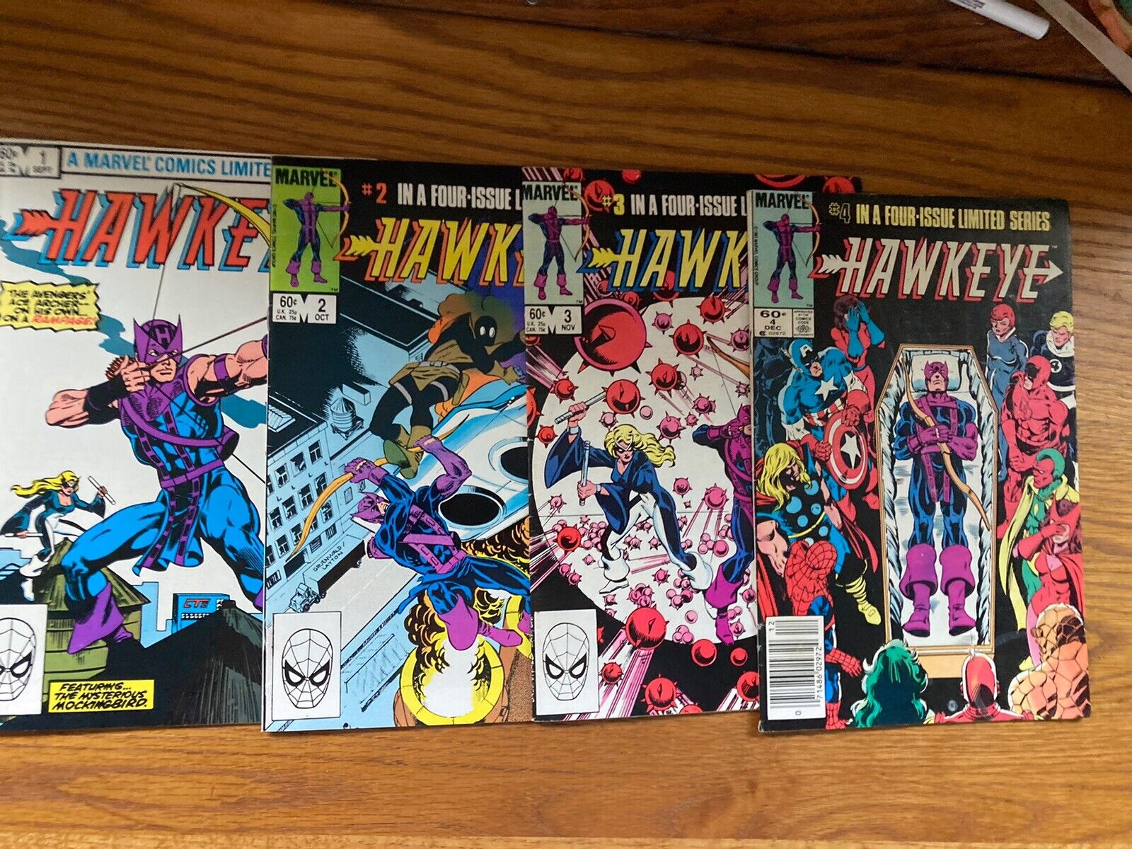 Hawkeye Comics Marvel 1968 Four Issue Limited Series