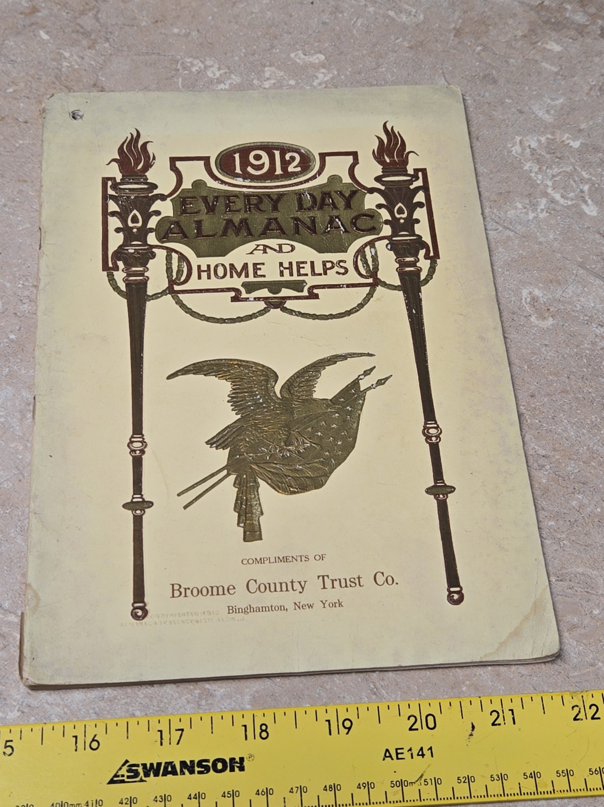 Broome County Trust Co. New York 1912  Almanac  WOW History Preserved