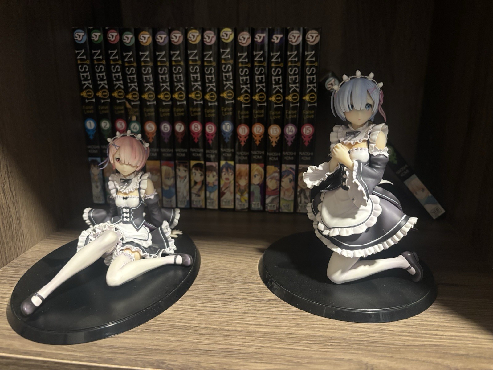 Re:Zero Rem & Ram Maid Anime Figurines Set of 2 - Black & White Outfits