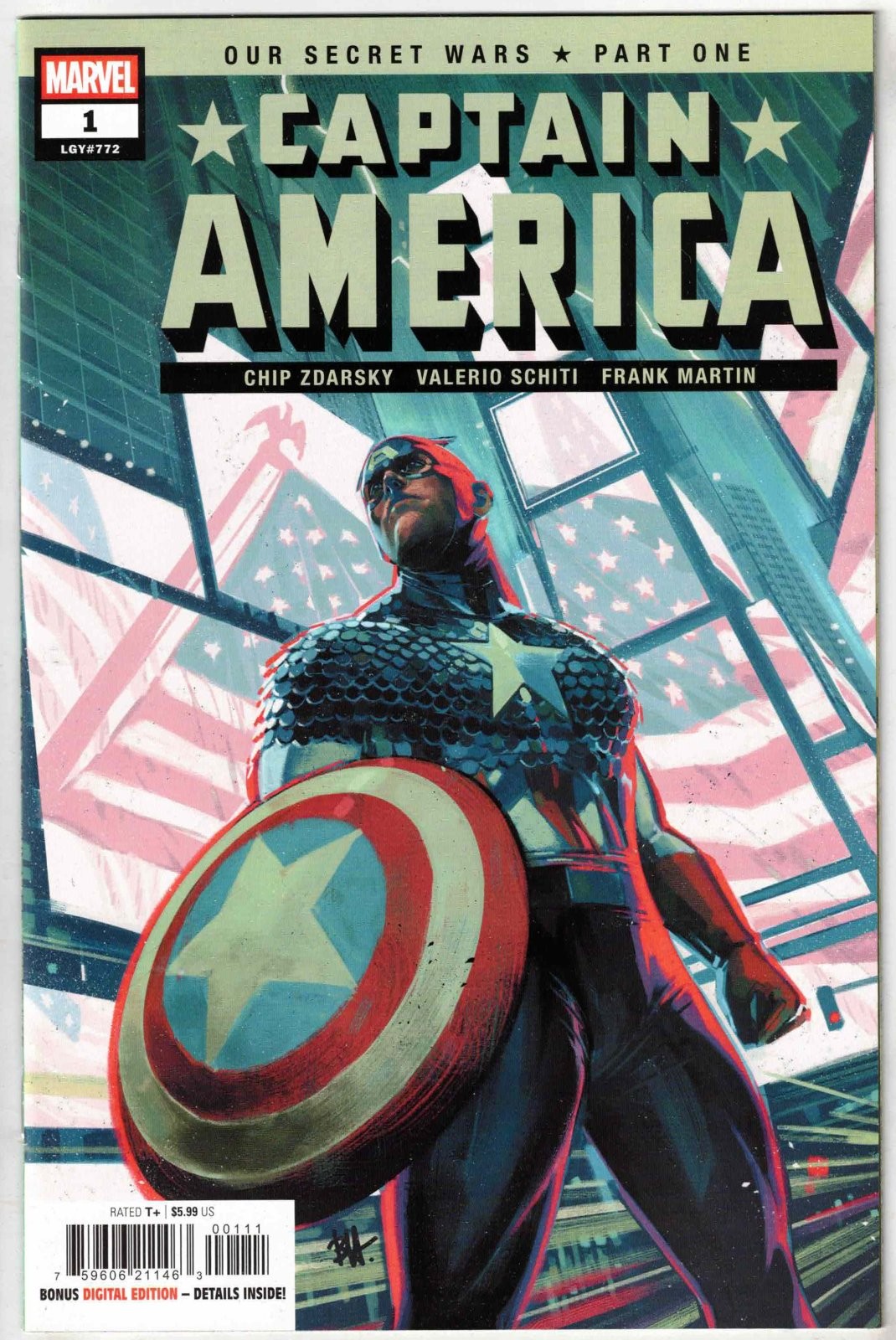 CAPTAIN AMERICA #1 (2025)-COVER A 1ST PRINT-1ST APP DAVID COLTON- MIRACLEMAN- NM