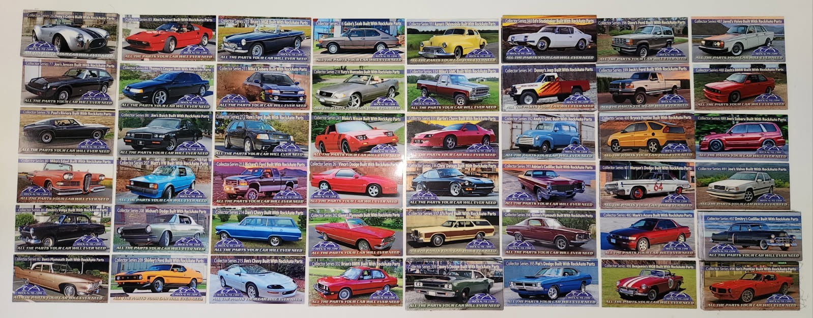 HUGE LOT OF 48 ROCK AUTO MAGNET COLLECTOR SERIES MAGNETS