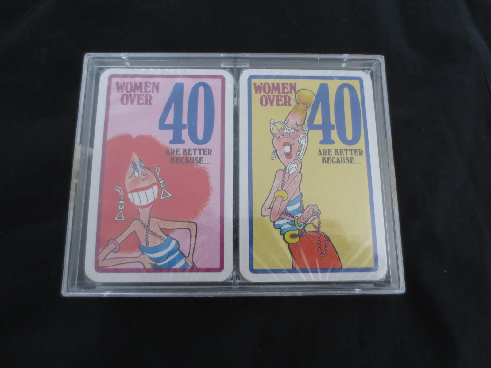 Sealed WOMEN OVER 40...ARE BETTER BECAUSE Double Deck CARD SET - Made in Belgium