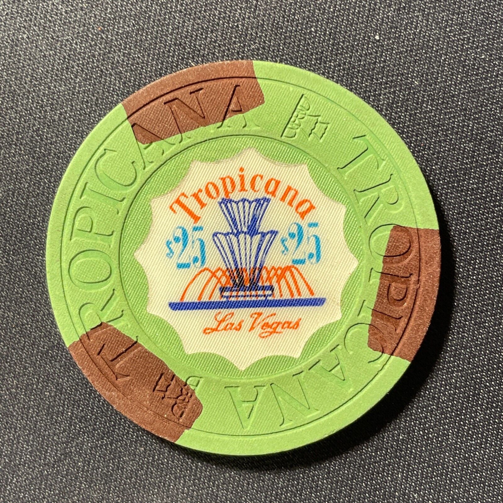 Tropicana Las Vegas $25 casino chip house chip 1972 obsolete poker LV25