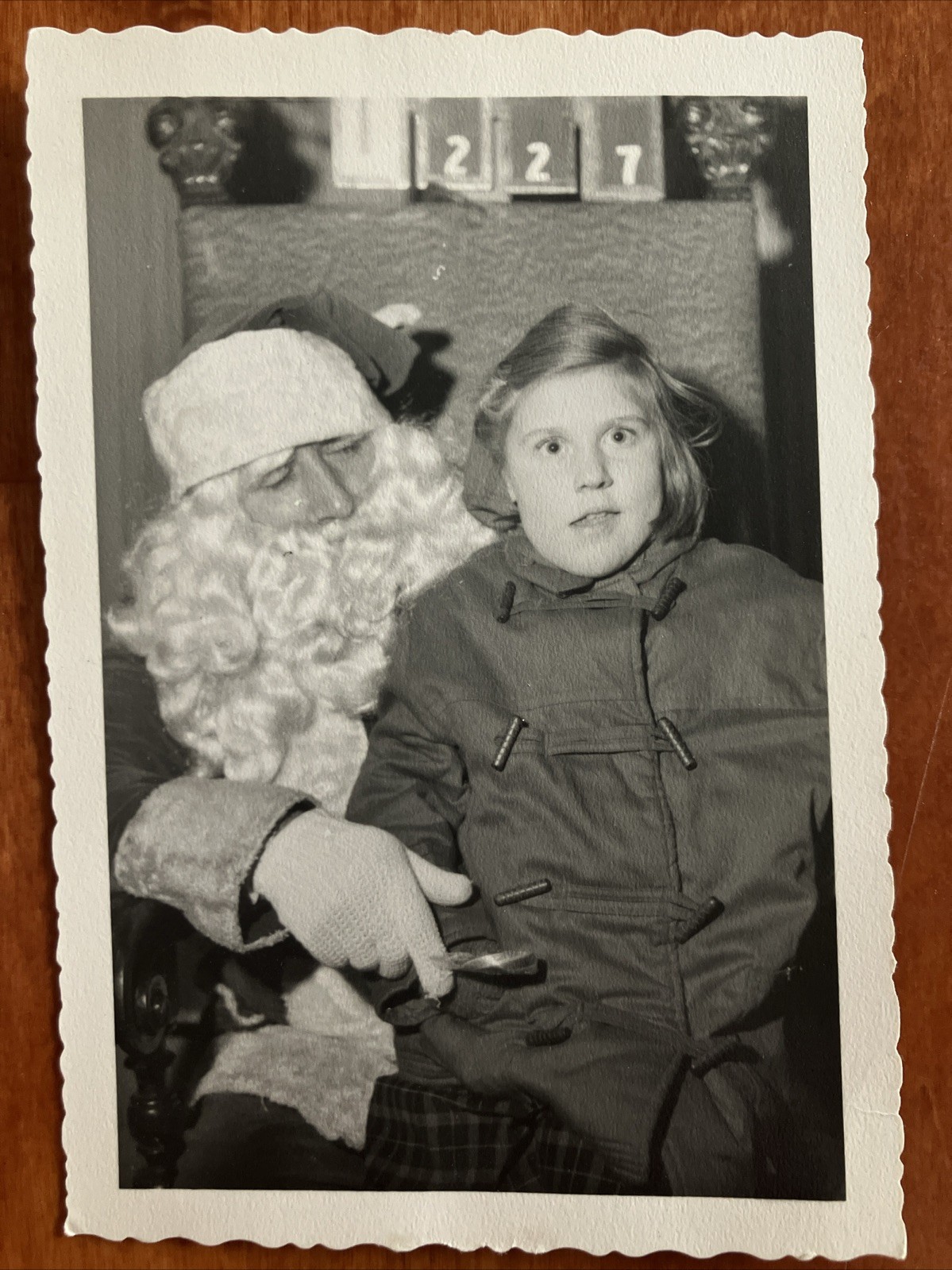 Vtg Found Photo Cute Girl On Santas Lap 1958 50s Funny Santa 5 x 3 Vtg Found Photo Cute Girl On Santas Lap 1958 50s Funny Santa 5 x 3