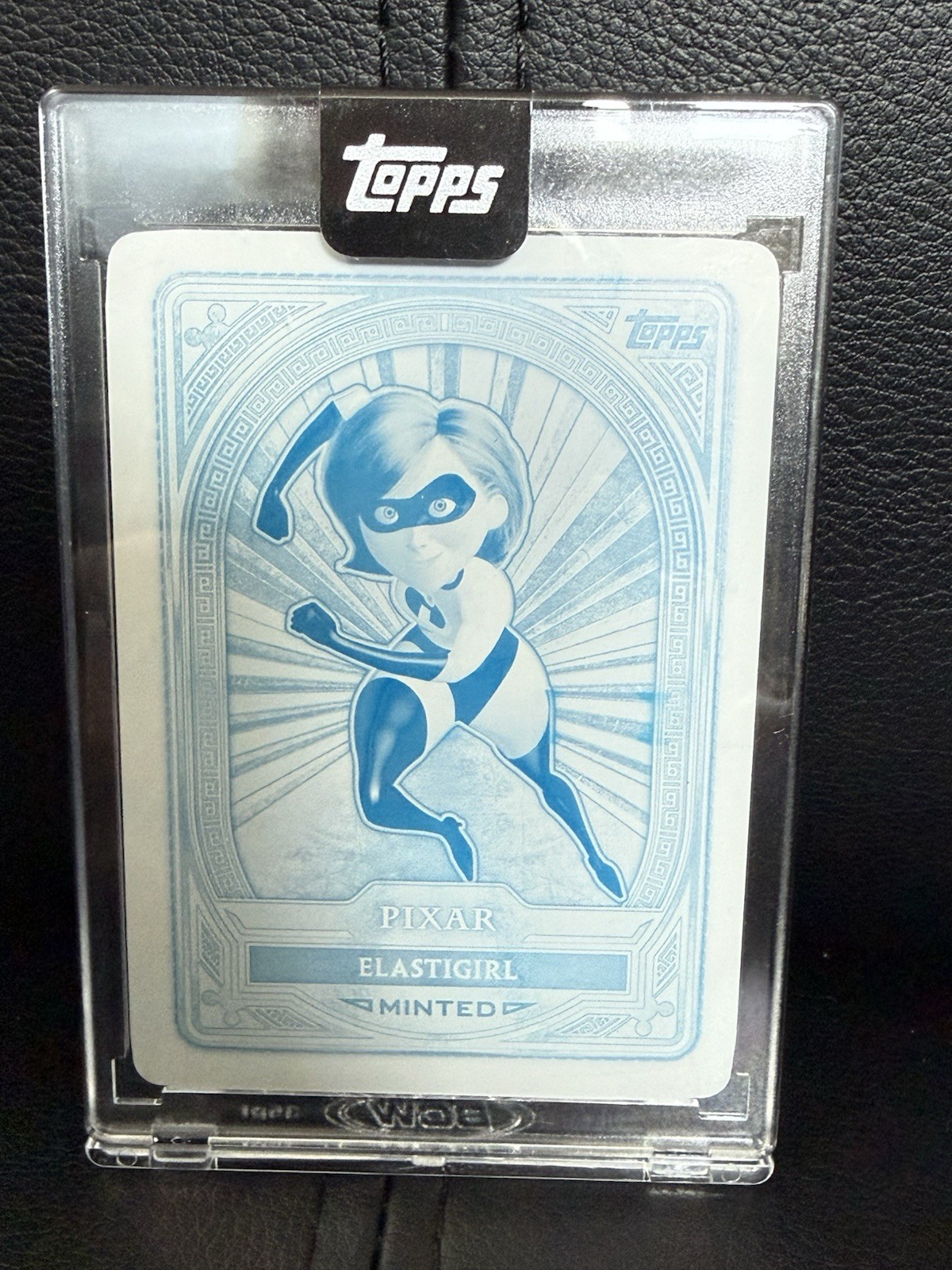 Elastigirl 2025 Topps Disney Mint Encased Cyan Printing Plate 1/1 #65 Elastigirl 2025 Topps Disney Mint Encased Cyan Printing Plate 1/1 #65
