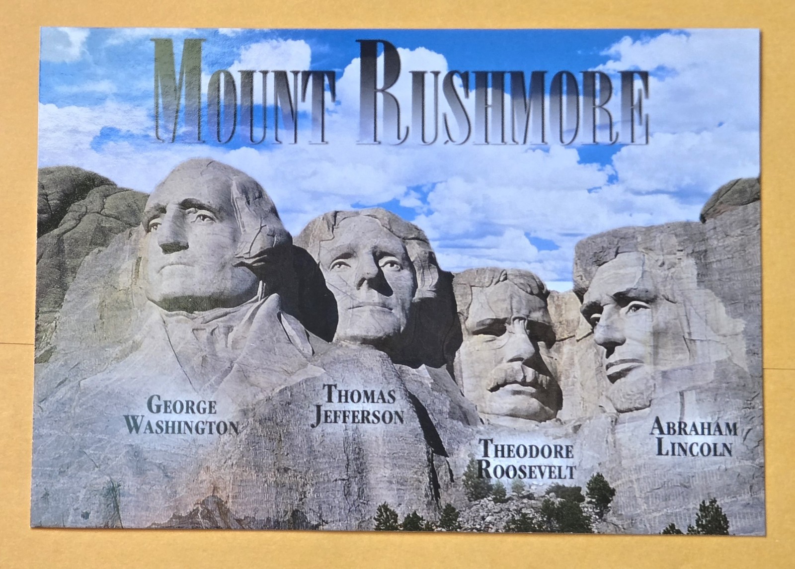 Postcard SD: Mount Rushmore National Memorial. South Dakota 