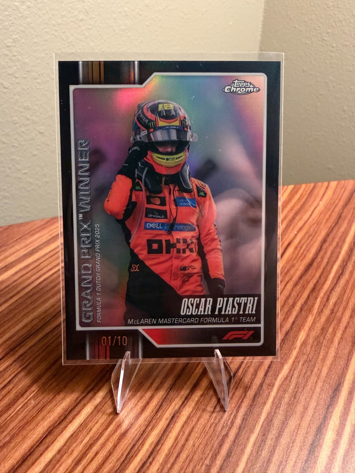 2026 Topps Chrome Formula 1 Oscar Piastri Dutch Grand Prix Winner Black 1/10