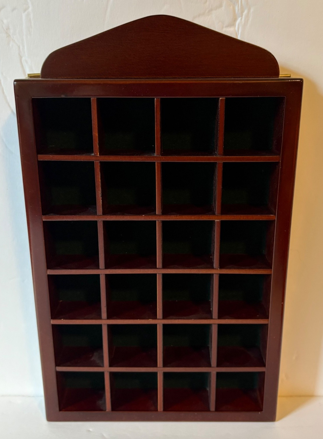 Wooden Thimble Display Case ~ Wall Mounted or Table Top Display Holds 24 Thimble