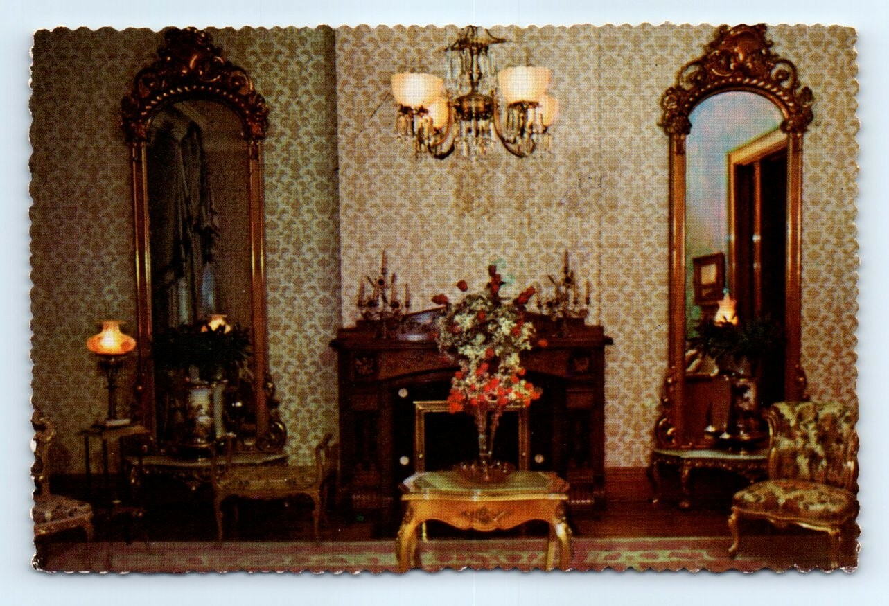 Postcard IN Indianapolis Front Parlor Of The Benjamin Harrison Home Photo J9