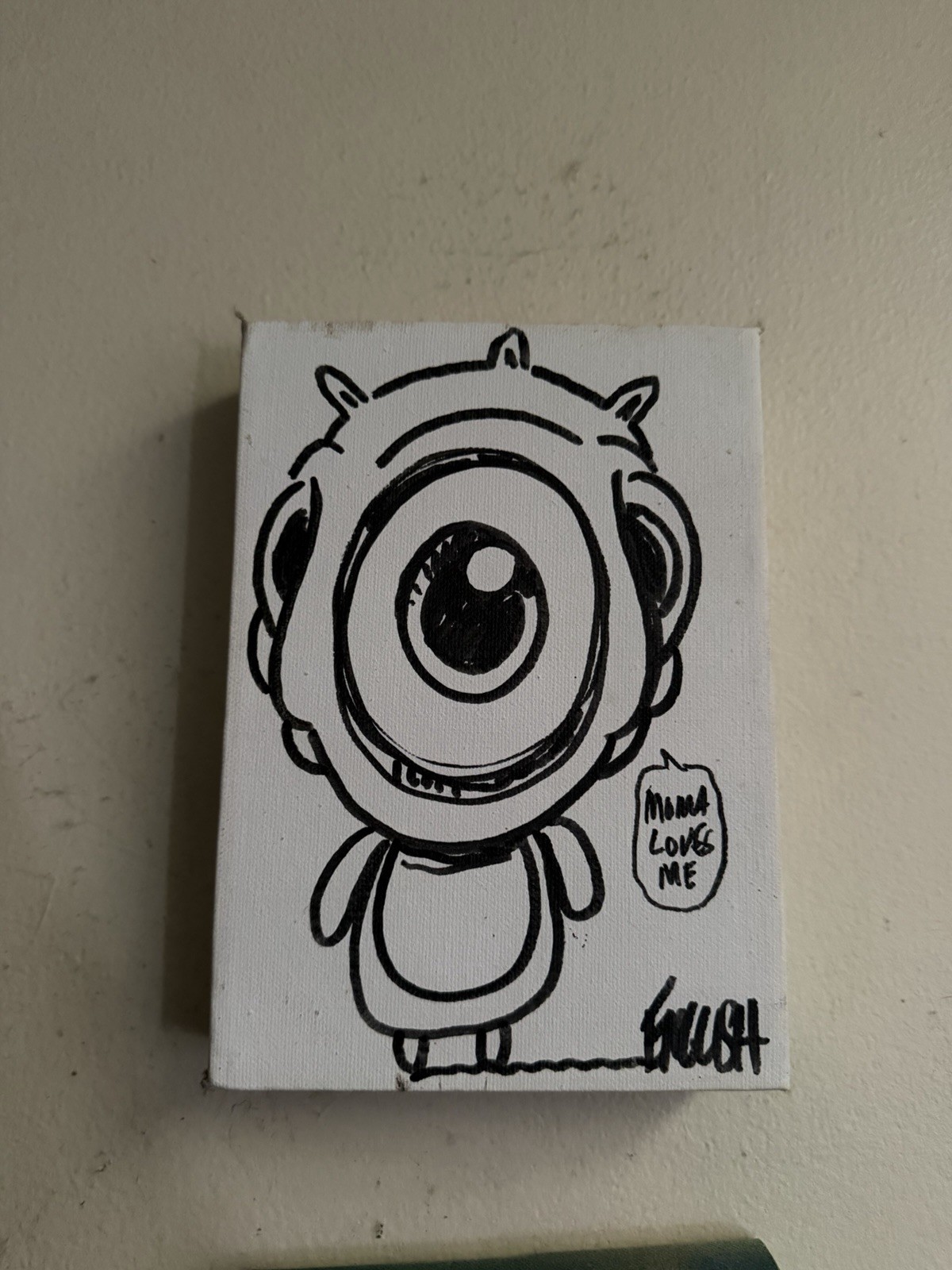 Ron English Signed Canvas Original Art Rare Ron English Signed Canvas Original Art Rare