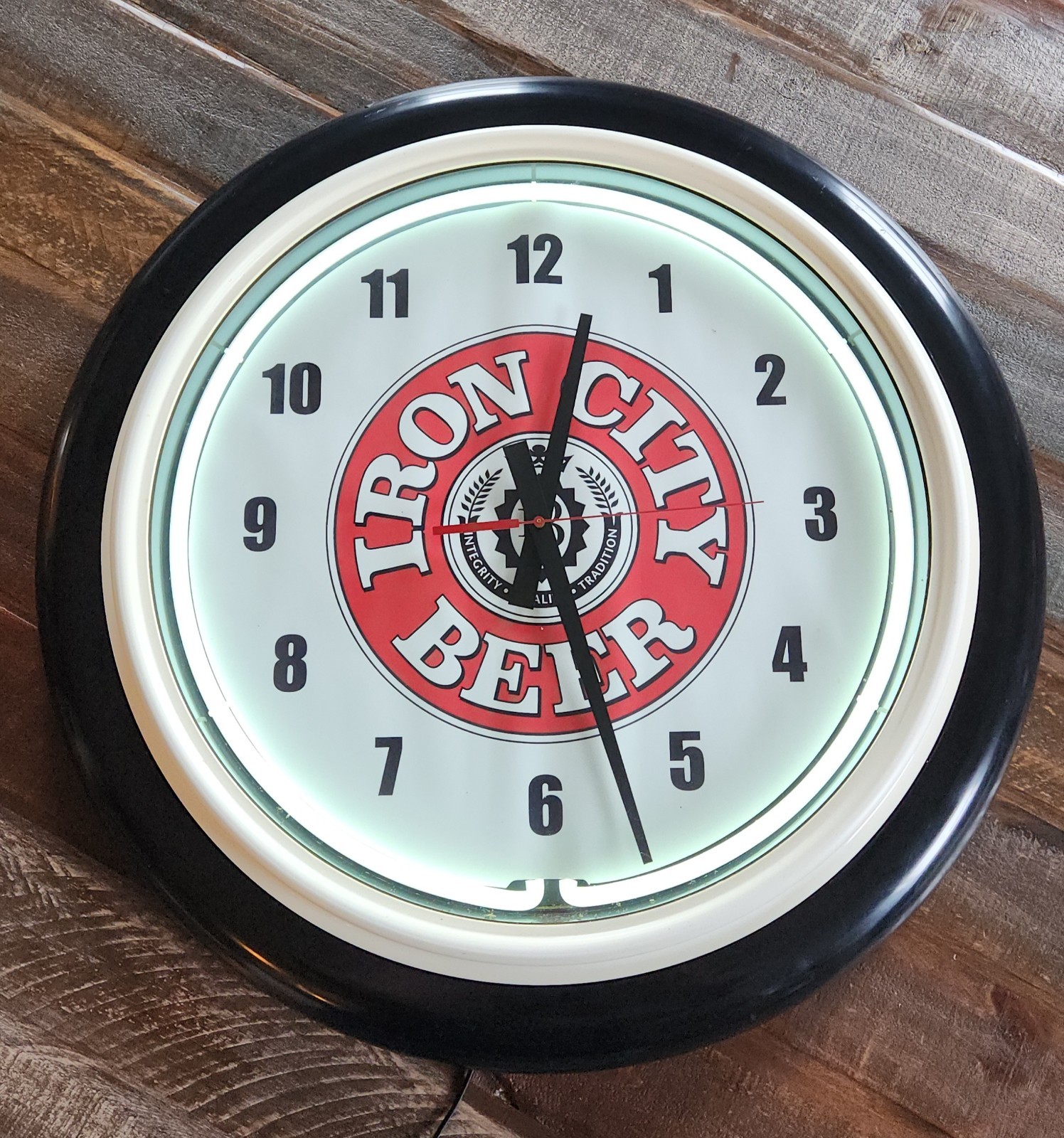 Vintage Iron City Beer Neon Lighted Clock Sign Large Pittsburgh Pa LARGE 23\