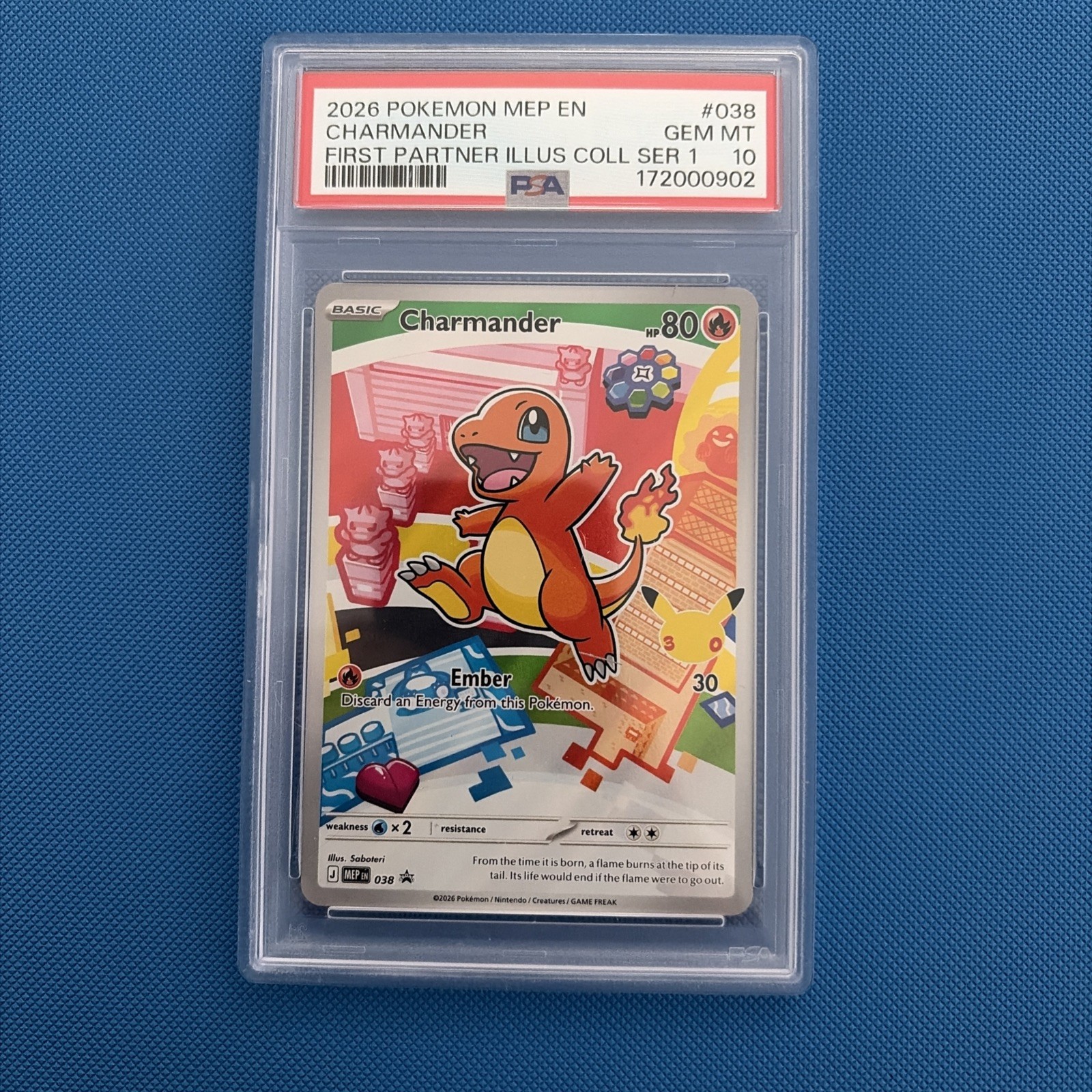 PSA 10 Charmander MEP038 Black Star Promo First Partner Pokemon 30th Celebration