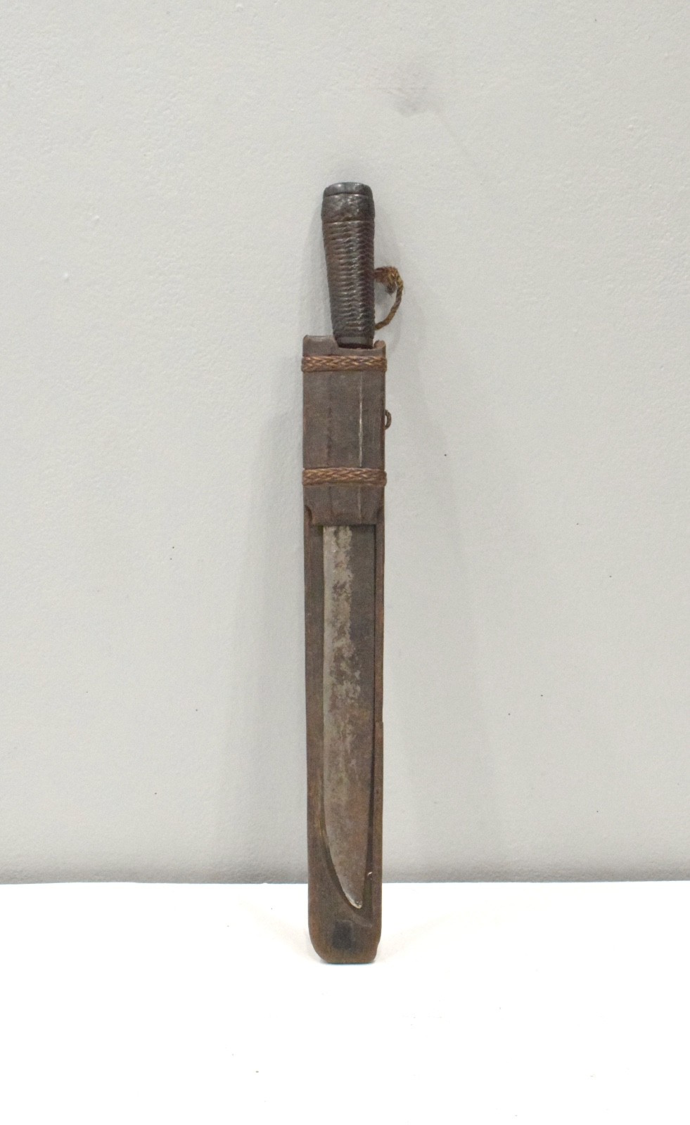 Vintage Ifugao Bolo Knife with Narra Wood Scabbard – Hand Forged Blade
