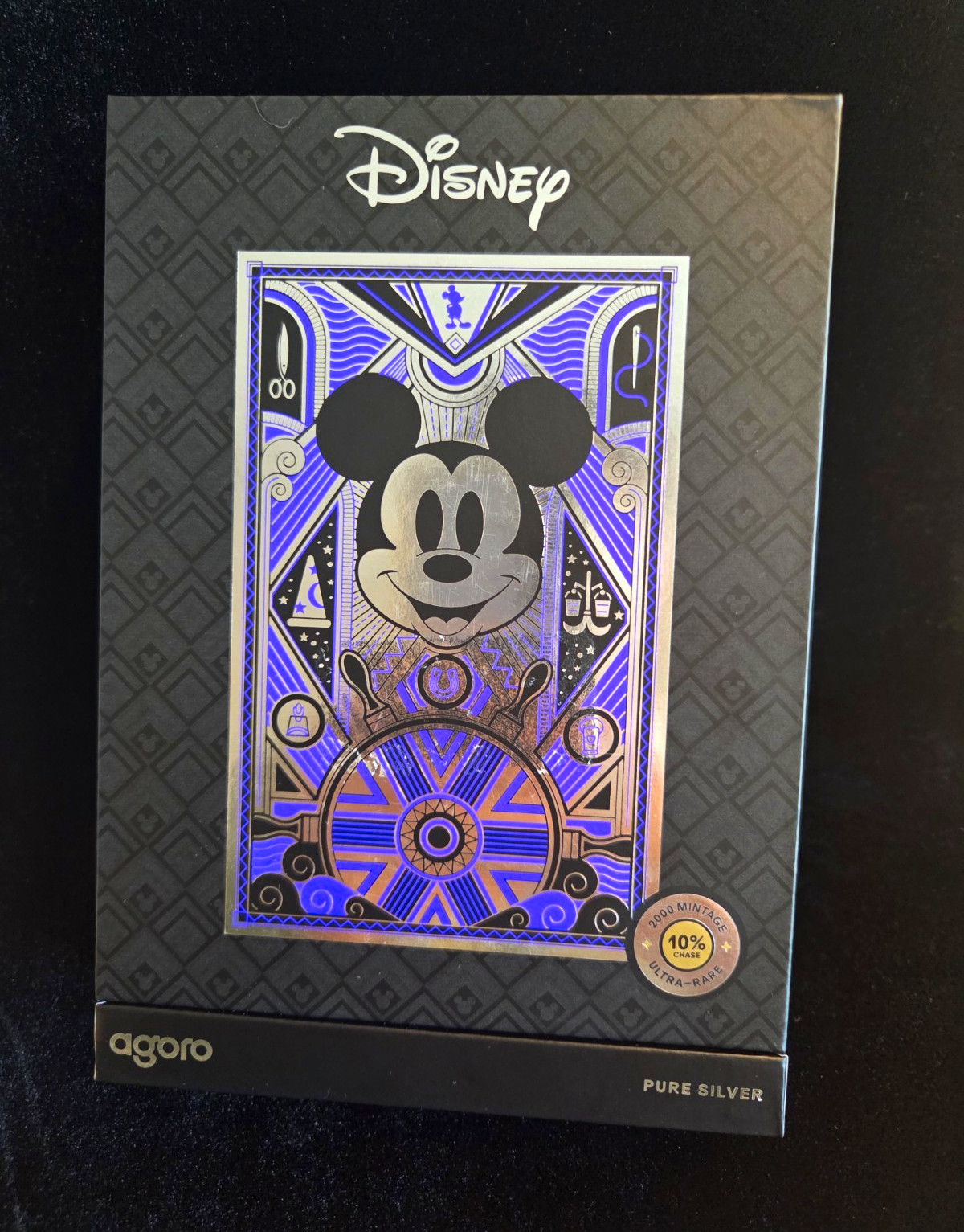 Agoro Disney Mickey Mouse Pure Silver 5g Collectible Coin with Display Case