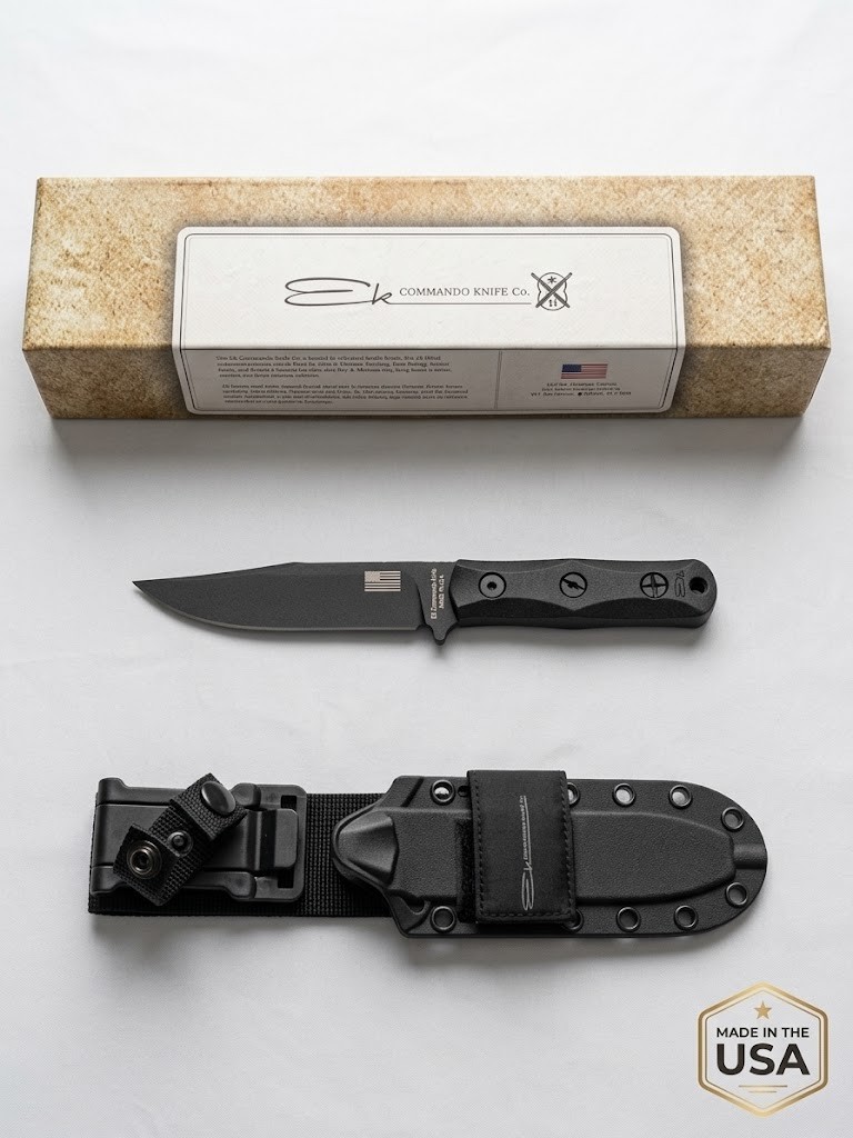 Ka-Bar Ek Commando Short Clip Point Fixed Blade Knife (5.06\ Ka-Bar Ek Commando Short Clip Point Fixed Blade Knife (5.06\