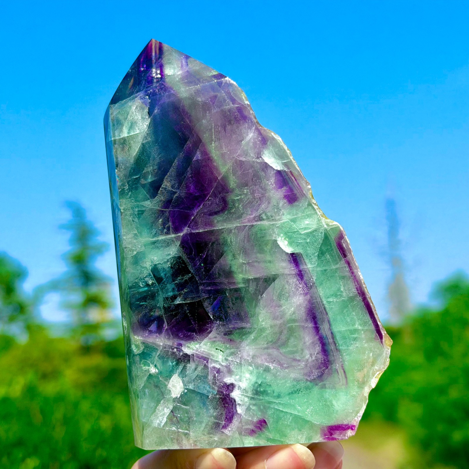 1.74LB Rare Natural Fluorite Quartz Crystal Freeform Mineral Specimen Healing