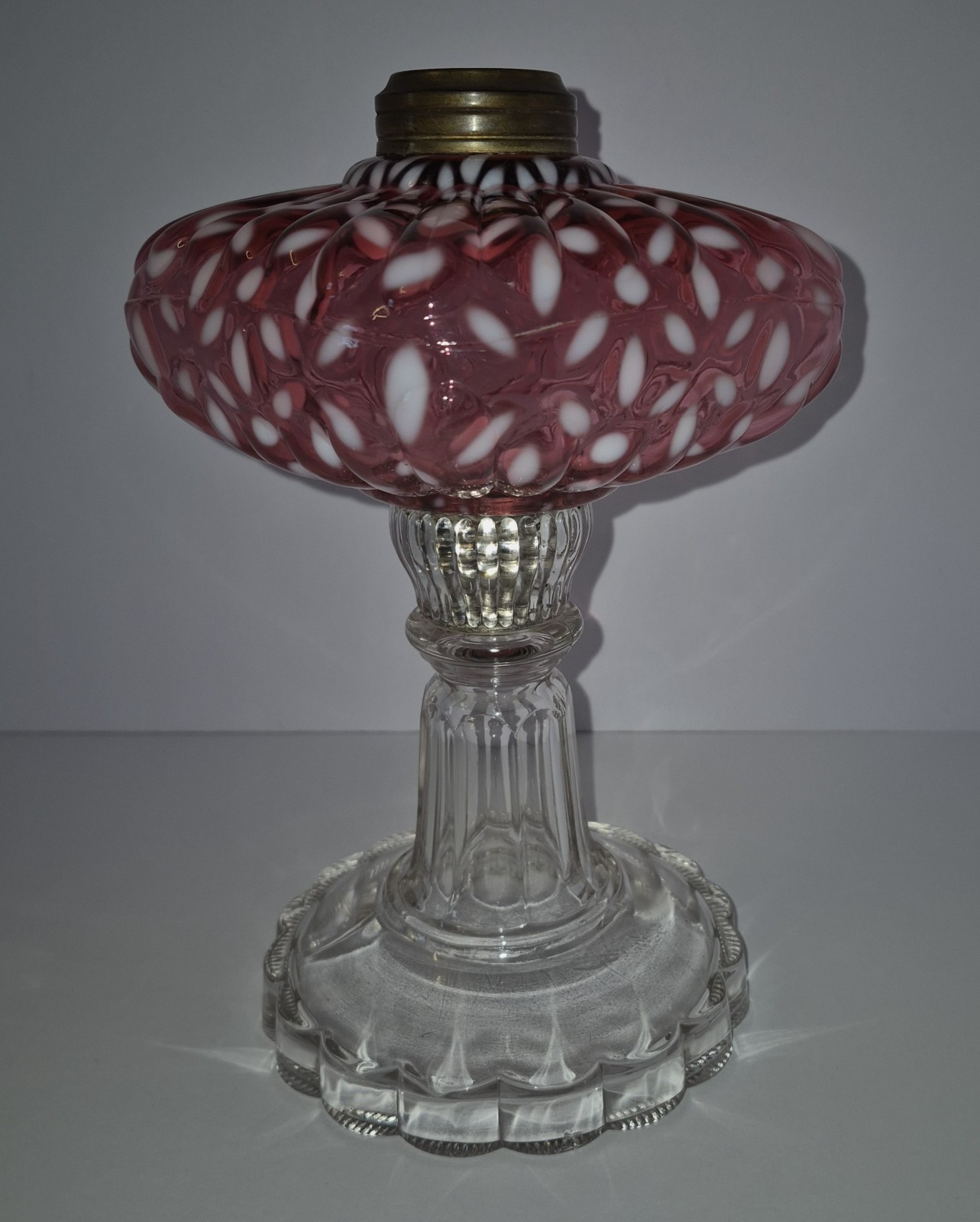 Antique Hobbs #341 Cranberry Opalescent \