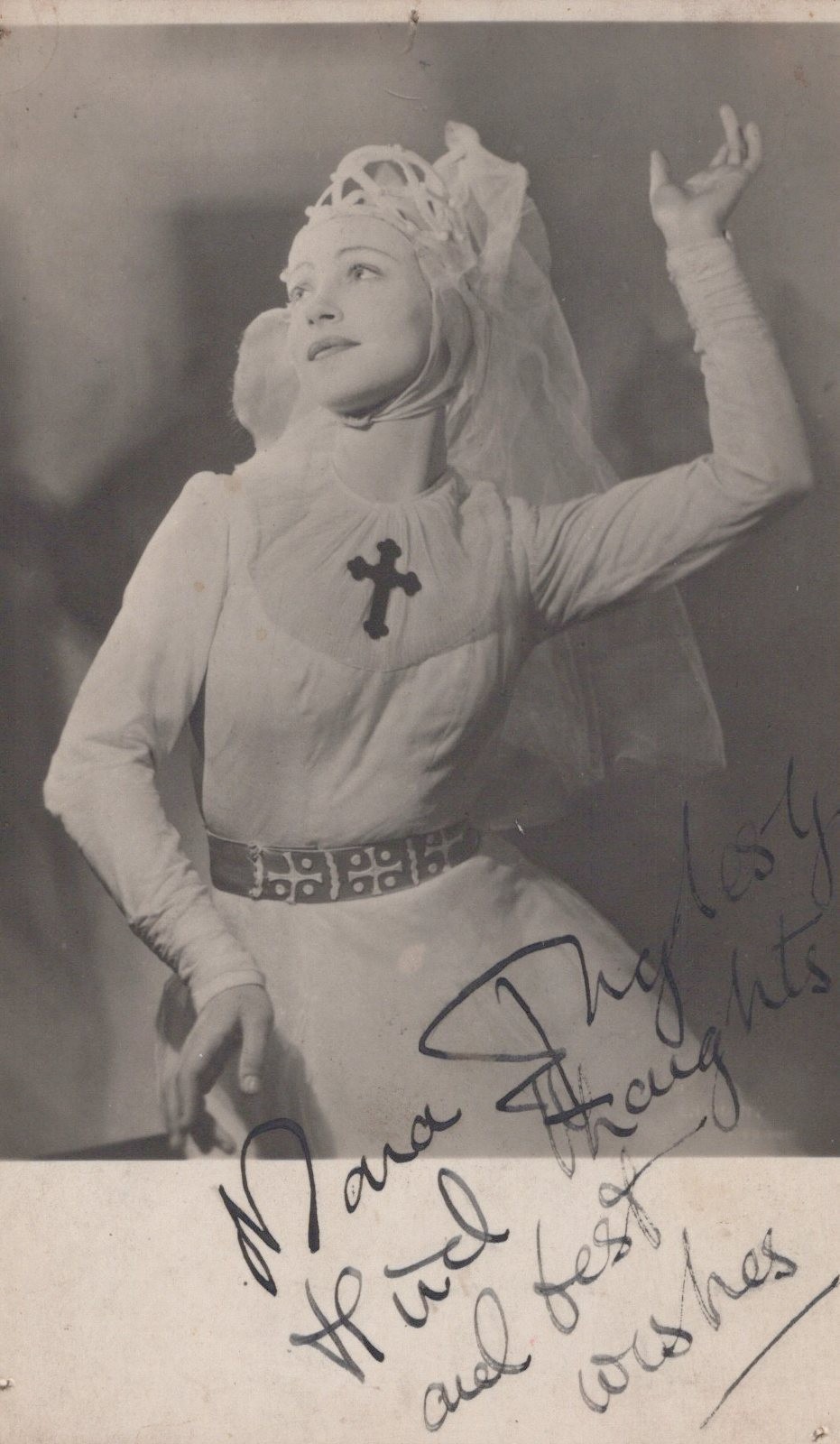 MONA INGLESBY  BALLERINA & CHOREOGRAPHER  Hand Signed RPPC POSTCARD AUTOGRAPH