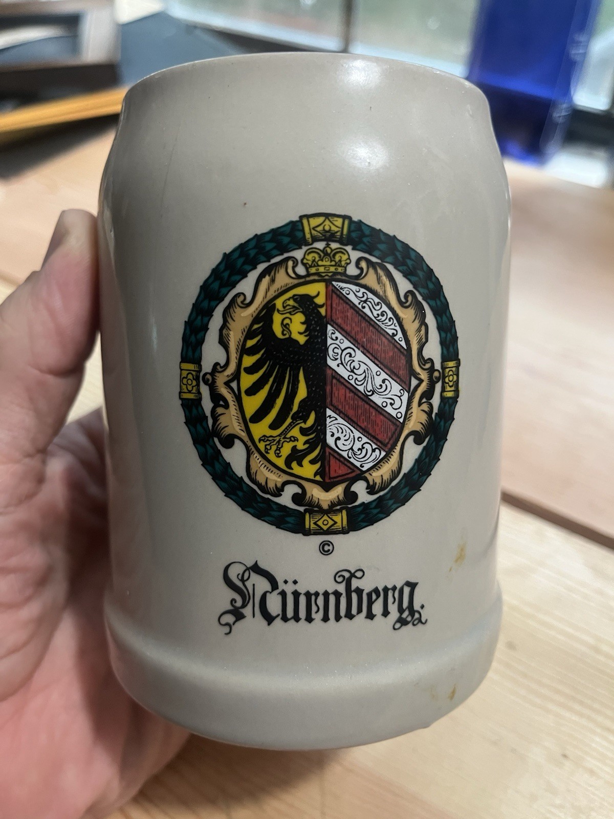 Vintage Nuremberg (Nürnberg) Coat of Arms Beer Mug 0.5 Liter Germany Beer Stein