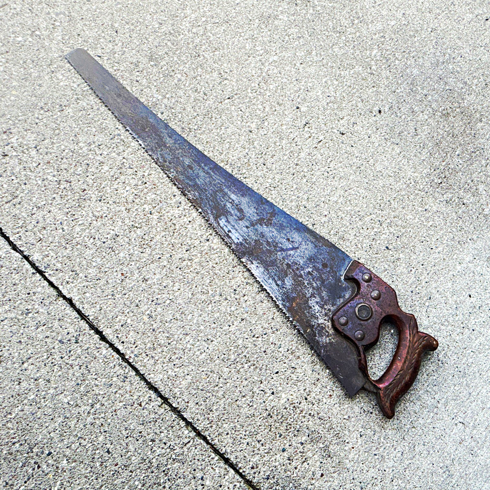 Henry Disston & Sons Vintage Original Hand Saw with Wood Handle