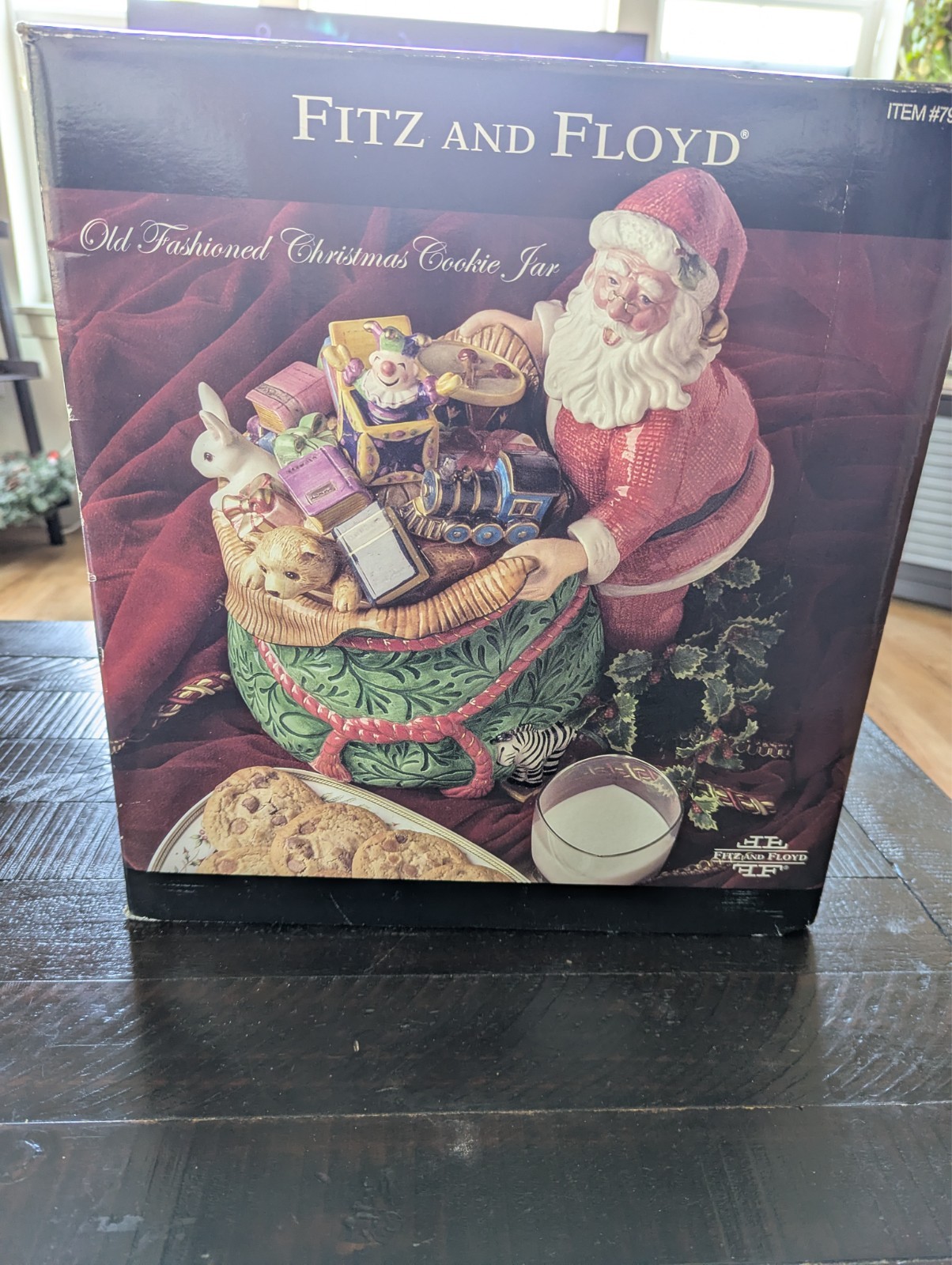 Fitz and Floyd Old Fashioned Christmas Cookie Jar Item #797669 Collectible NEW