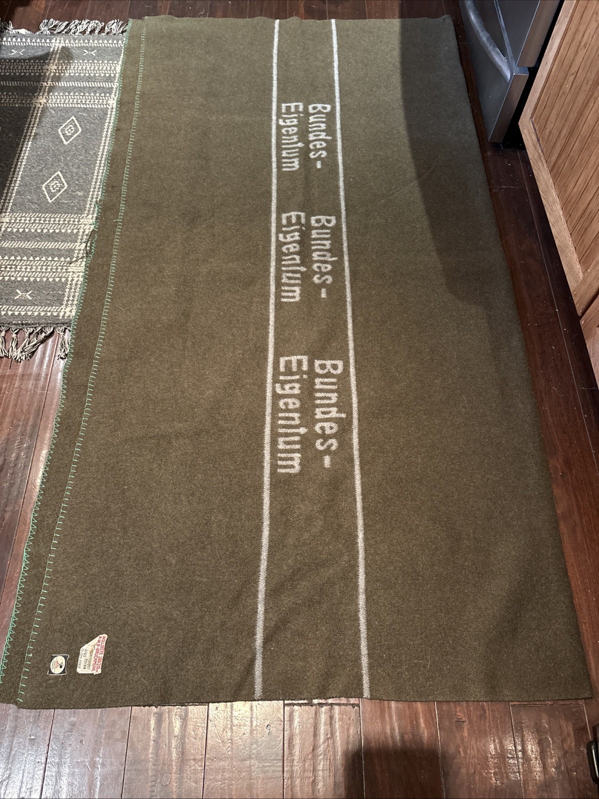 Vintage 1964-1965 West German Army Military Wool Blanket