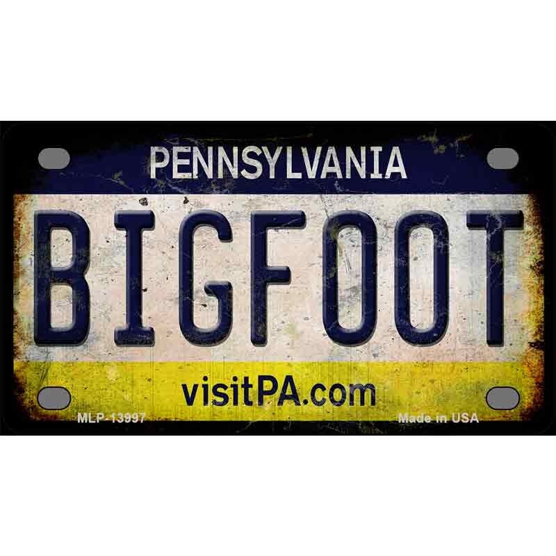 Bigfoot Pennsylvania Novelty Mini Metal License Plate