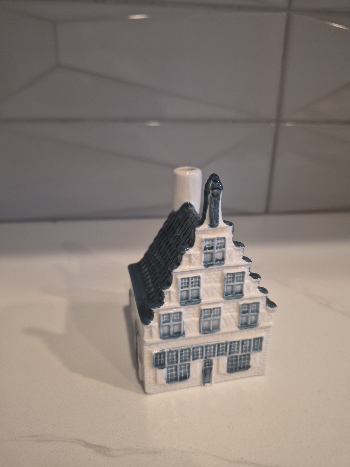 Vintage KLM Blue Delfts Rynebend #29 Empty Steeple Was Repaired 