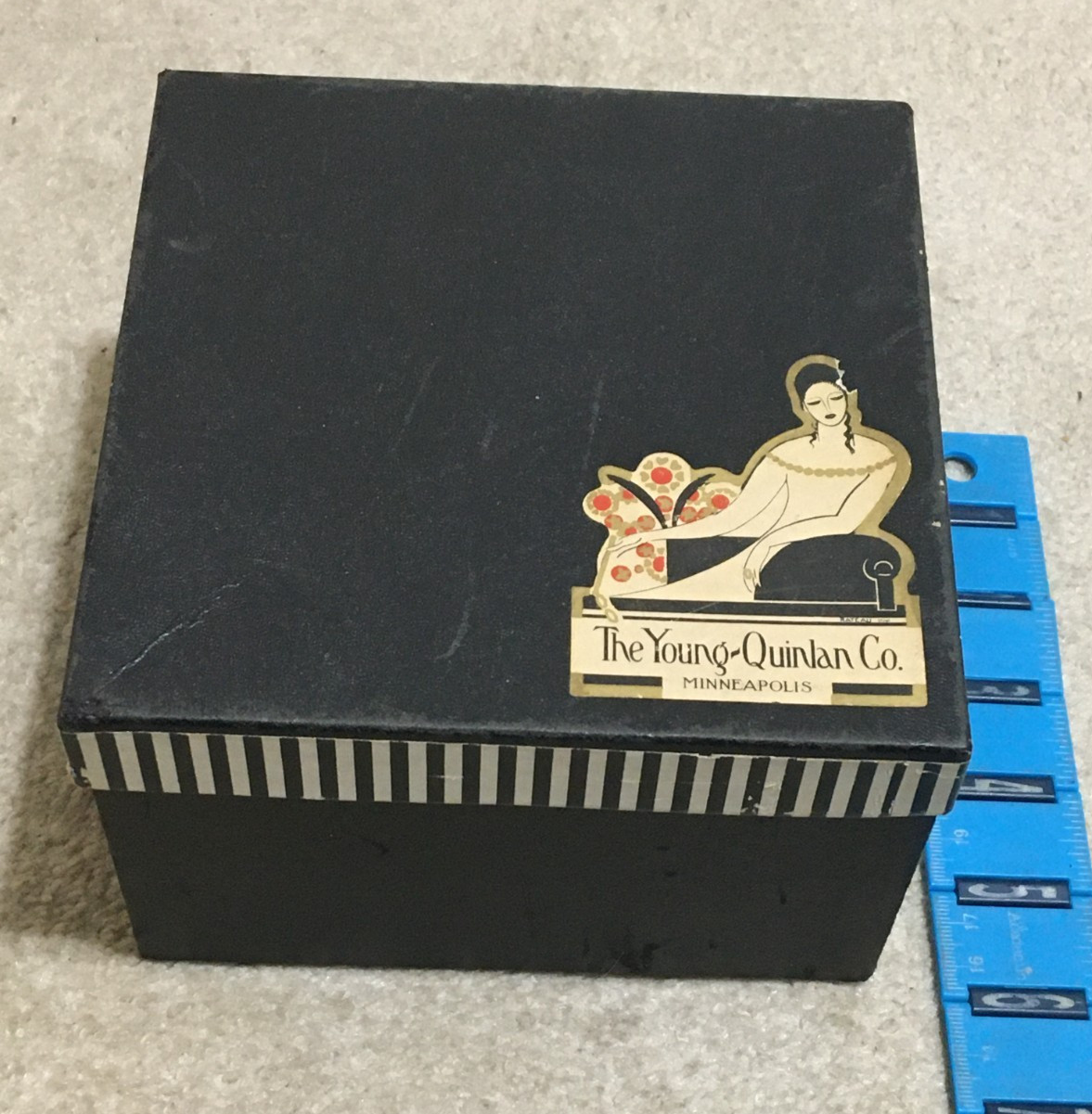 Vntg c1926 Empty Box Dept Store Young Quinlan Co Minn, Armand Rateau Art Deco