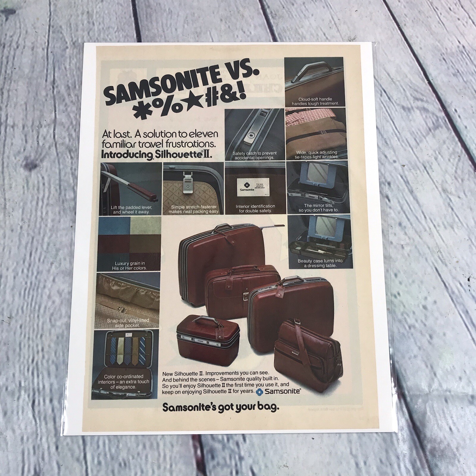 1979 Samsonite Silhouette 2 Luggage Vtg Print Ad/Poster Promo Art Magazine Page
