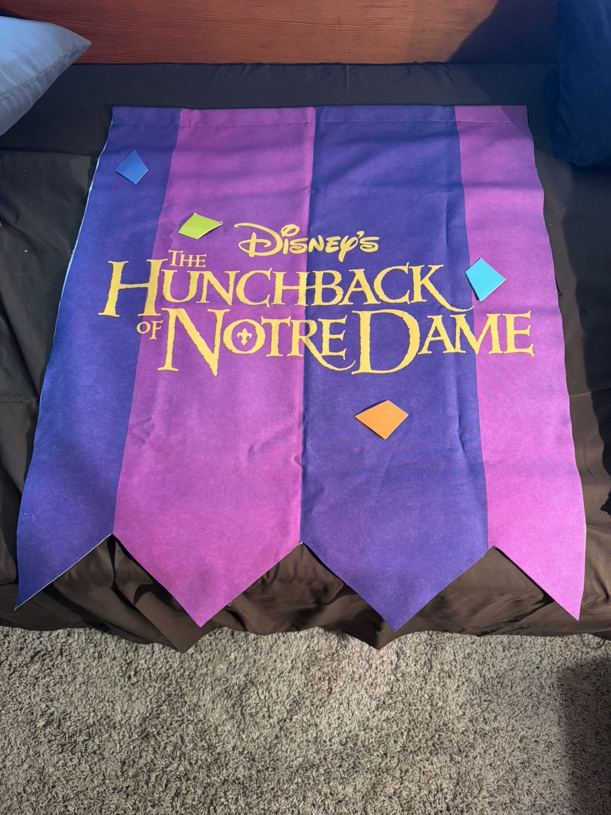 Disney Fabric Movie Banner - Hunchback of Notre\' Dame 