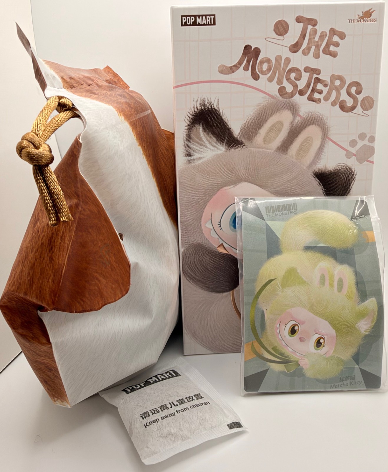 Pop Mart The Monsters Cat Mode On Series Vinyl Plush Doll Matcha Kitty