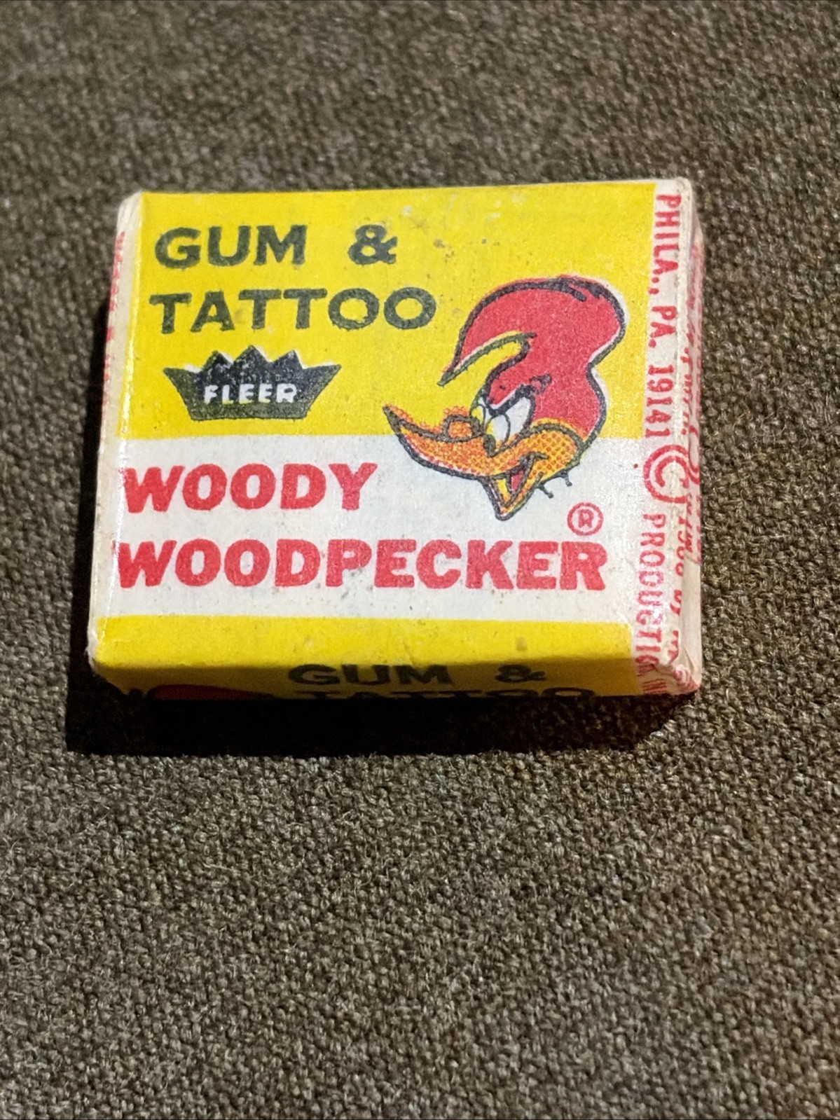 1968 Woody Woodpecker Bubble Gum & Tattoo Sealed Rare Vintage Fleer NOS Original
