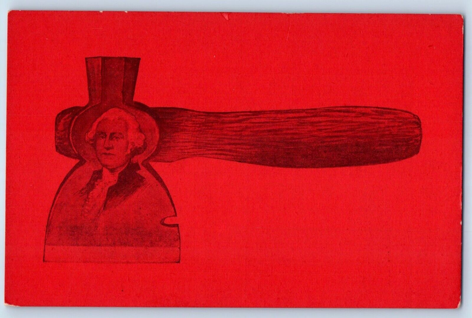 George Washington Postcard Hatchet c1910\'s Unposted Antique