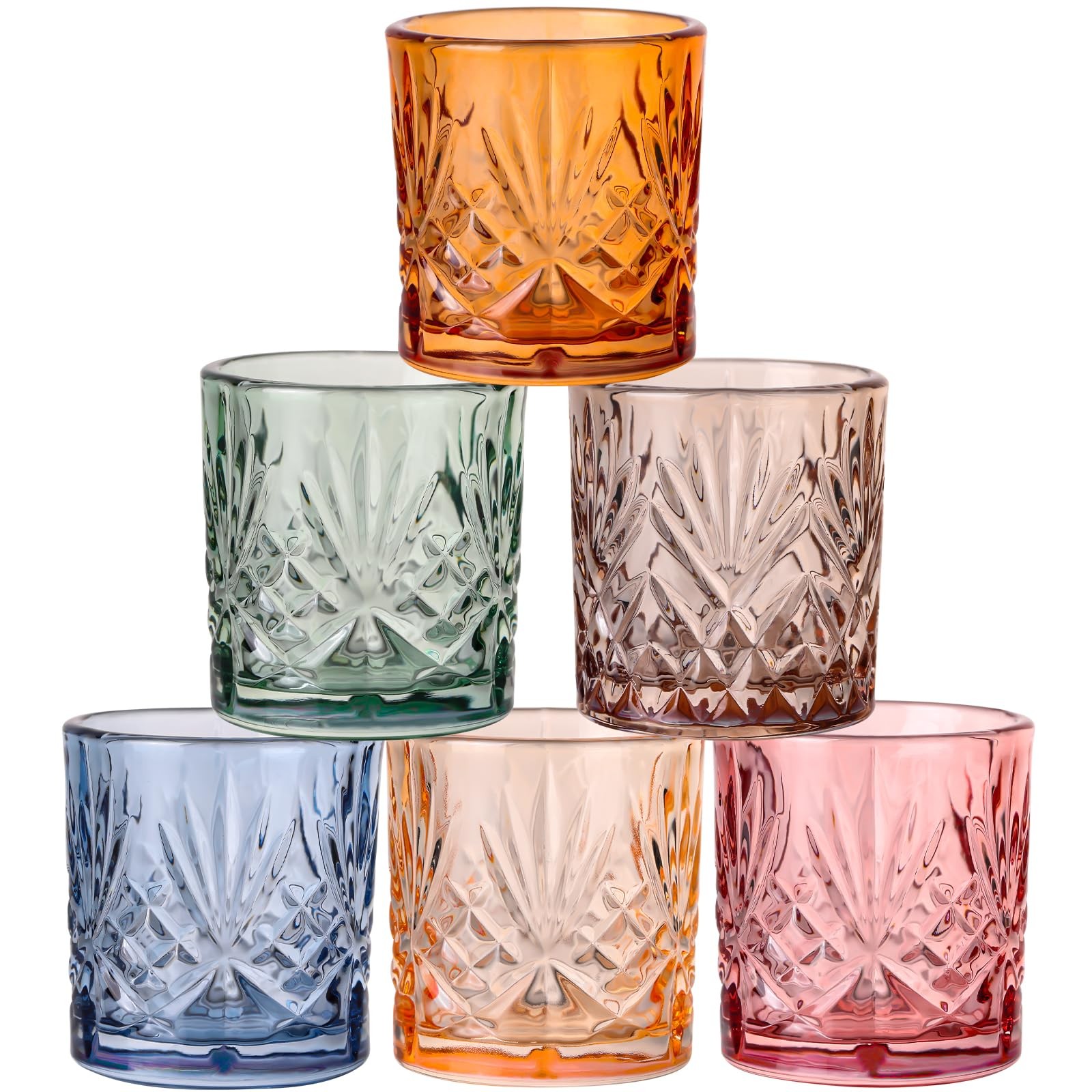 1.5 Oz Cute Shot Glasses Set of 6 - Lead-Free Crystal Glass with Heavy Base -...
