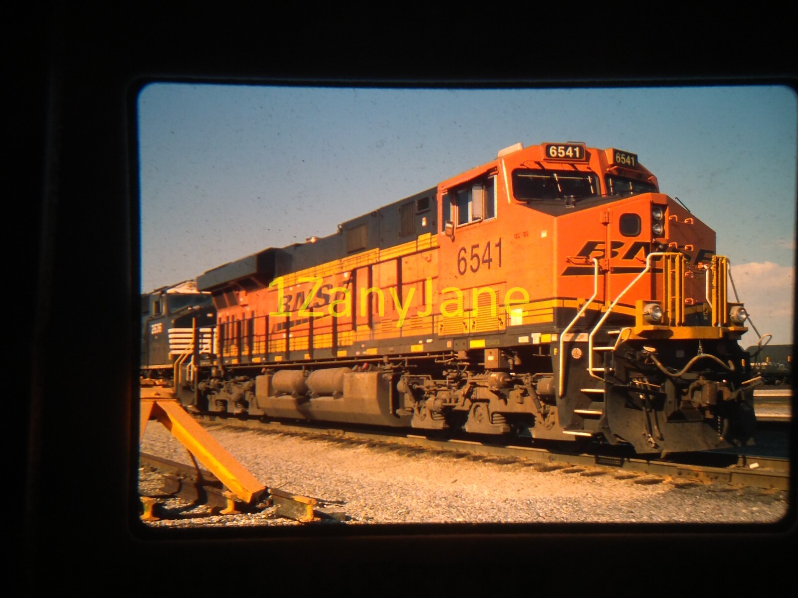 12009 VINTAGE Train Engine Photo 35mm Slide BNSF 6541 ES44C4 GALESBURG IL VVVVV