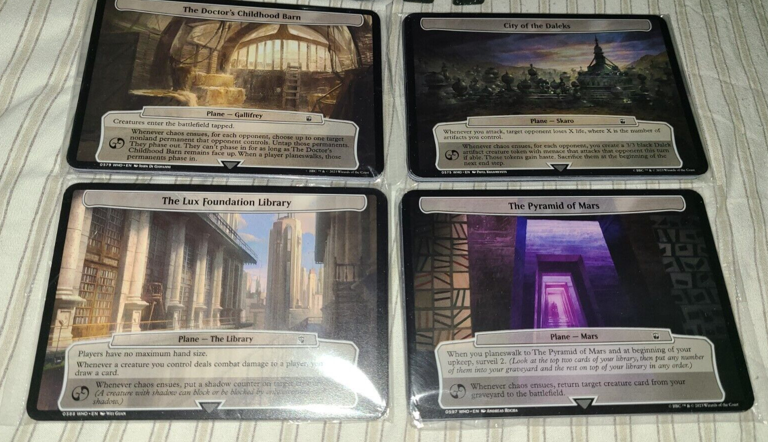 MTG Magic Doctor Who Planechase 40 Planes Complete Set Sealed