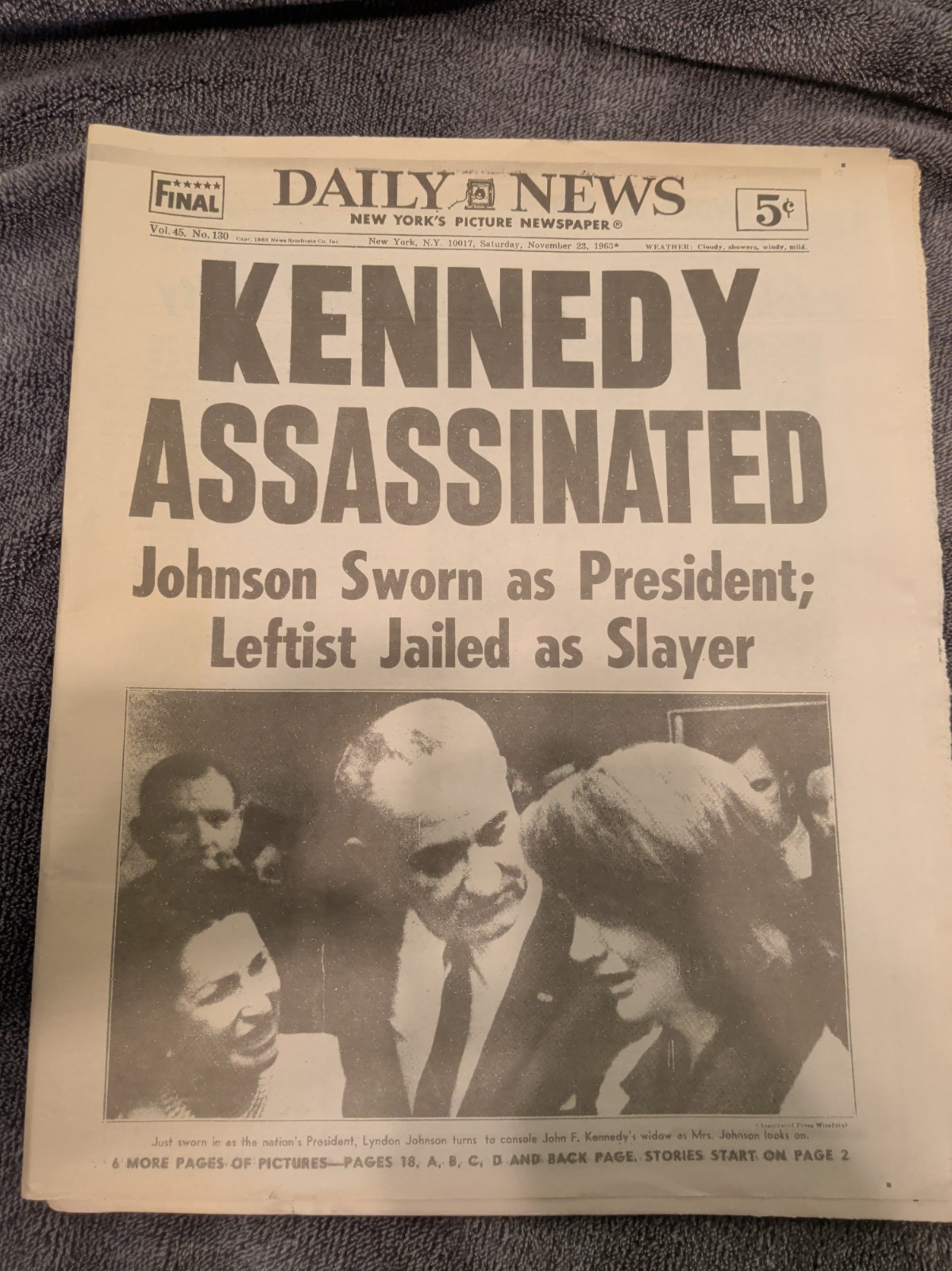 Daily News November 23rd 1963 