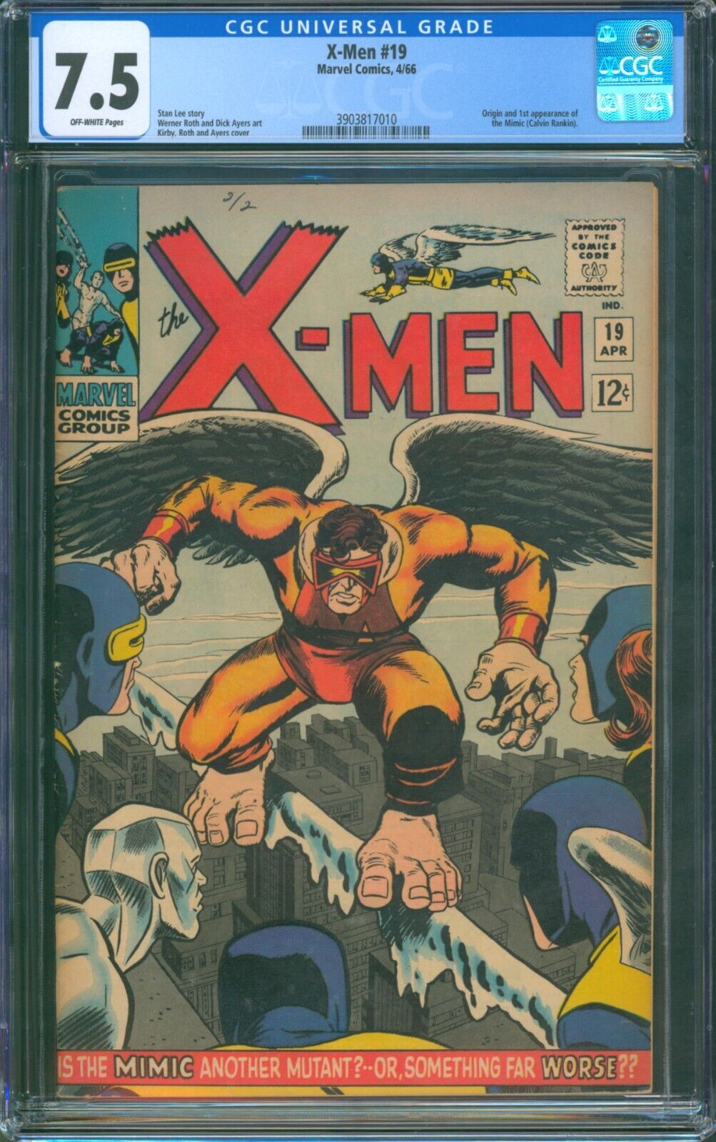 X-Men #19 ⭐ CGC 7.5 ⭐ 1st Appearance of MIMIC Silver Age Marvel Comic 1966