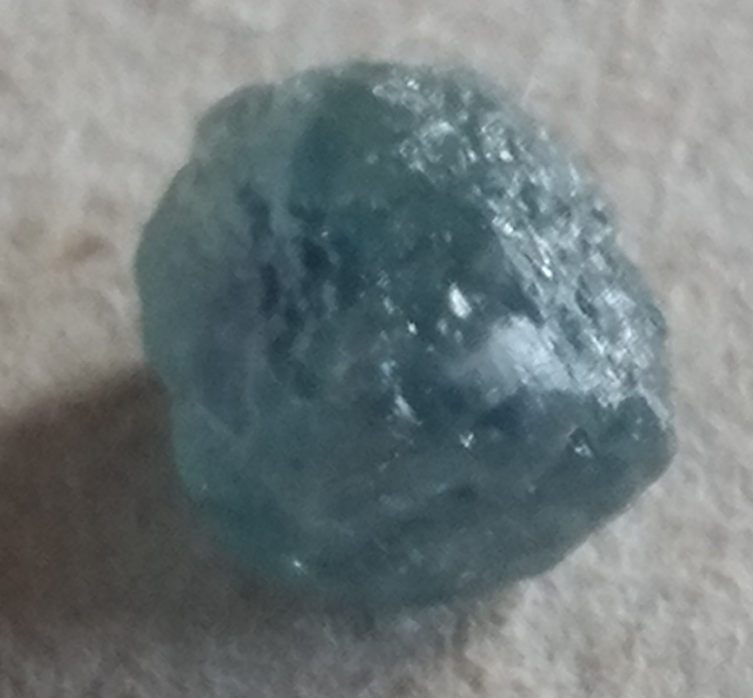 1.90 carat Montana Sapphire rough. BLUE GREEN. Heat Treated. 