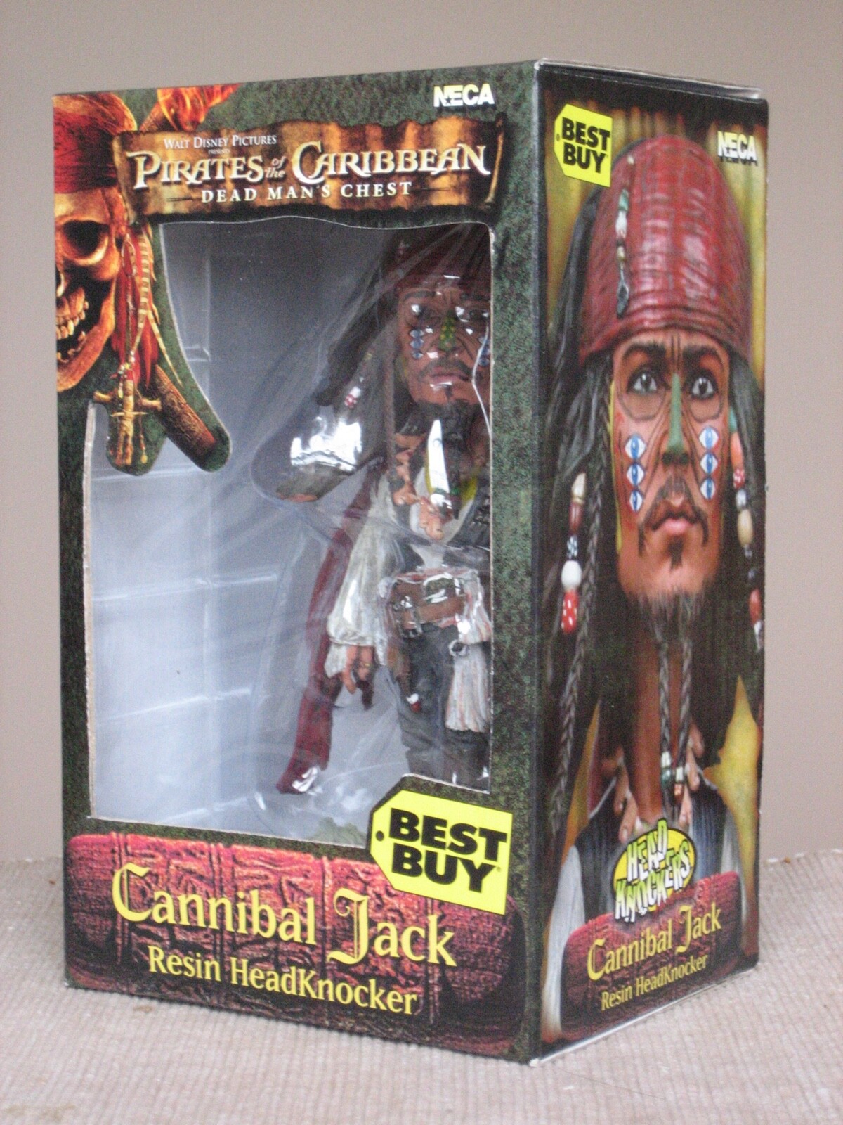Cannibal Jack Resin Headknockers; Pirates of the Caribbean Dead Man\'s Chest NECA