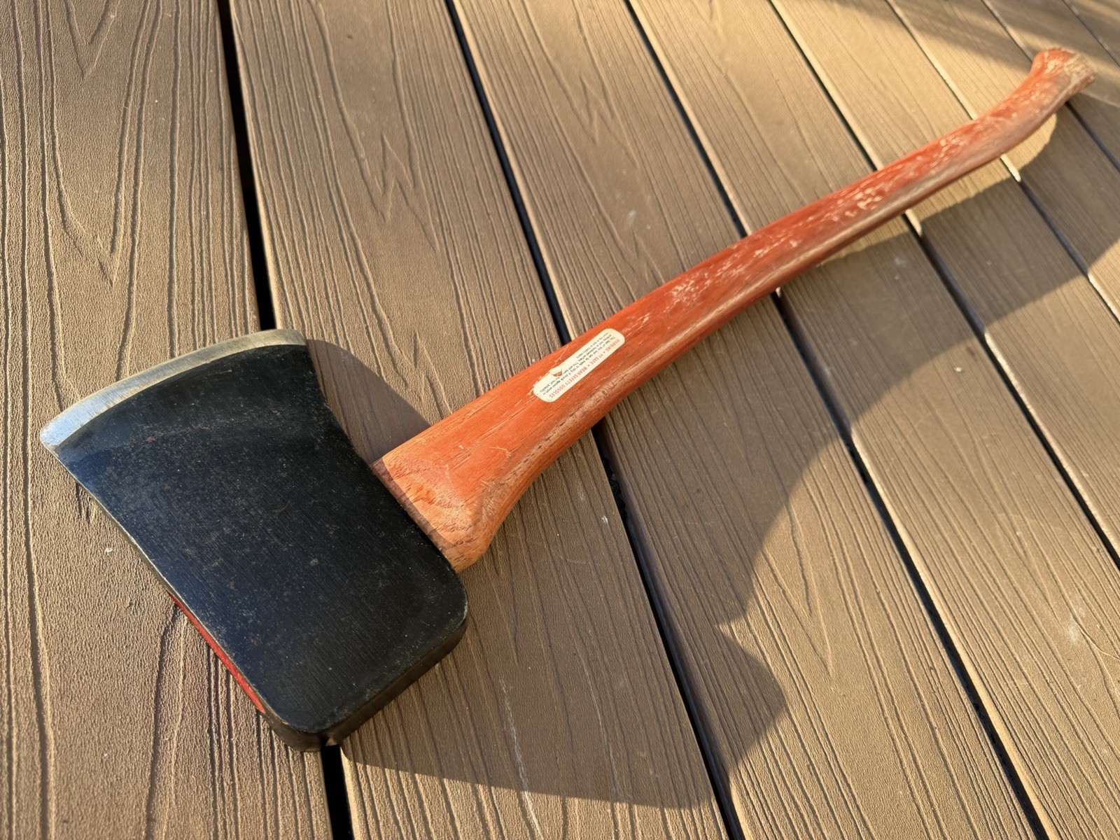 Plumb Permabond 4lb 4oz Single Bit Axe 35” Original Red Handle Vintage USA
