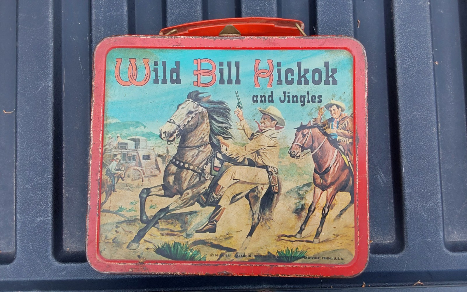 1955 Aladdin Wild Bill Hickok and Jingles Lunchbox 1955 Aladdin Wild Bill Hickok and Jingles Lunchbox